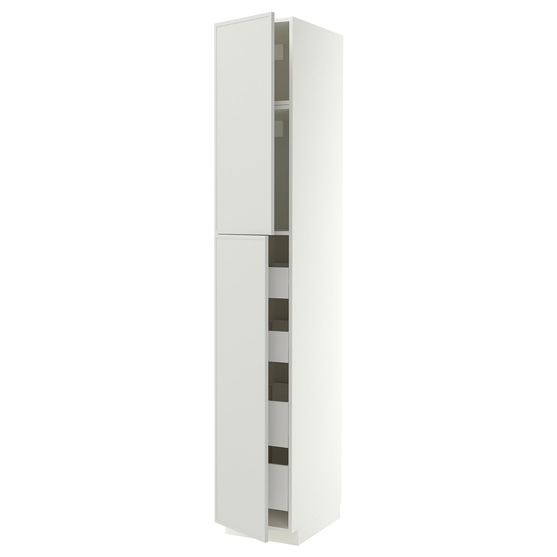 METOD/MAXIMERA, висок шкаф с 2 врати/4 чекмеджета, 40x60x240 см, 296.064.28
