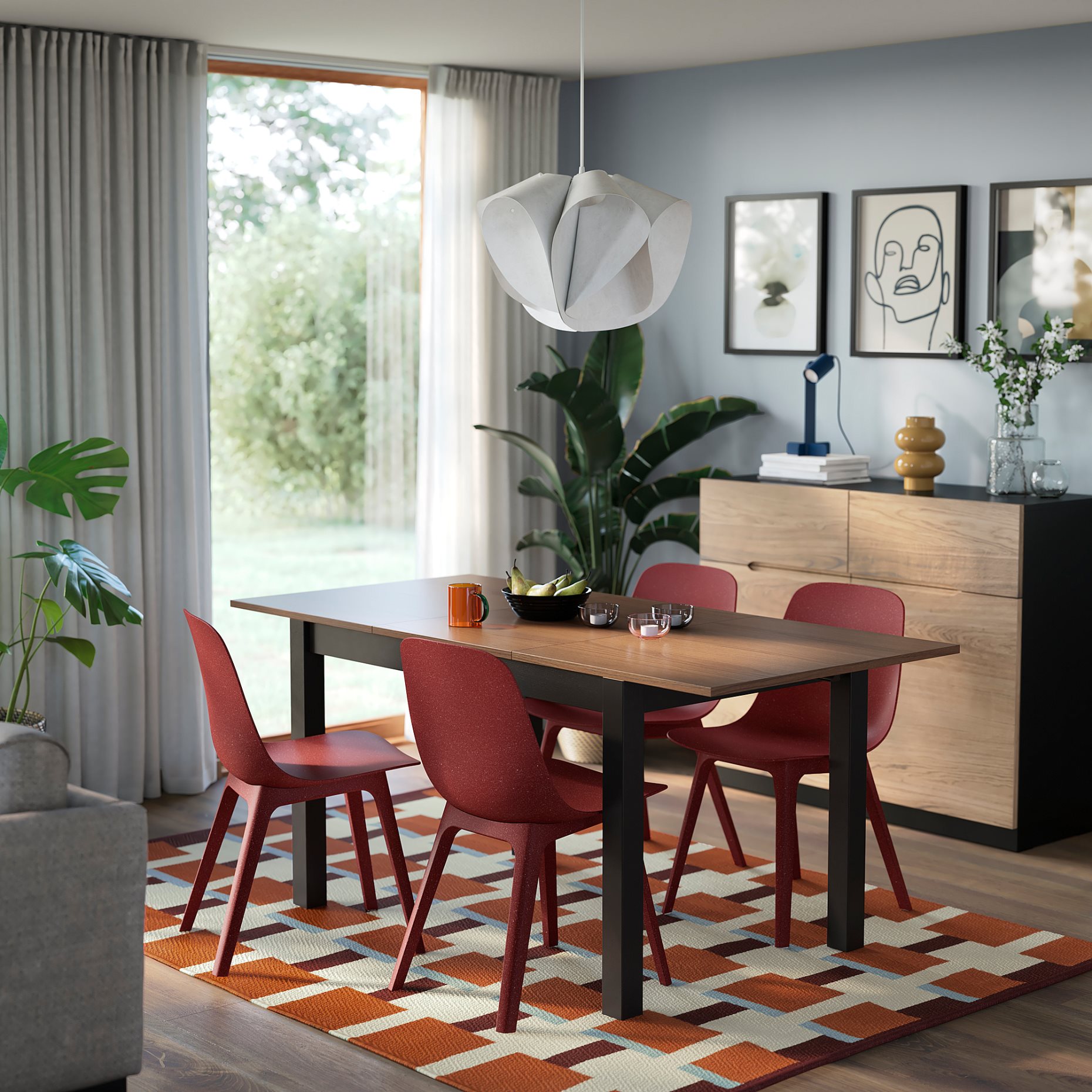 ÅLHULT/ODGER, маса и 4 стола, 296.100.91