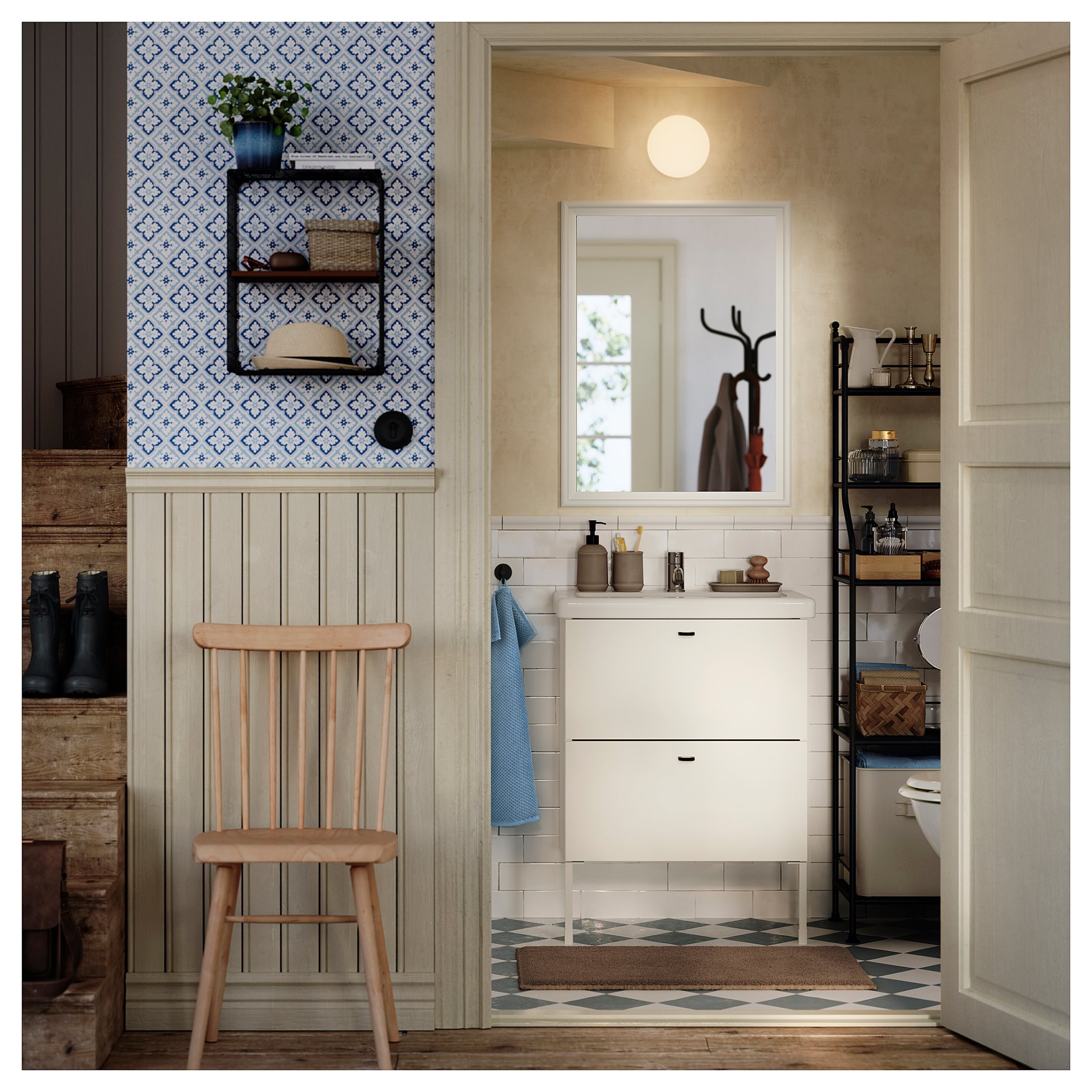 NÄSINGE/HÖGVED, маса и 2 стола, 296.101.47