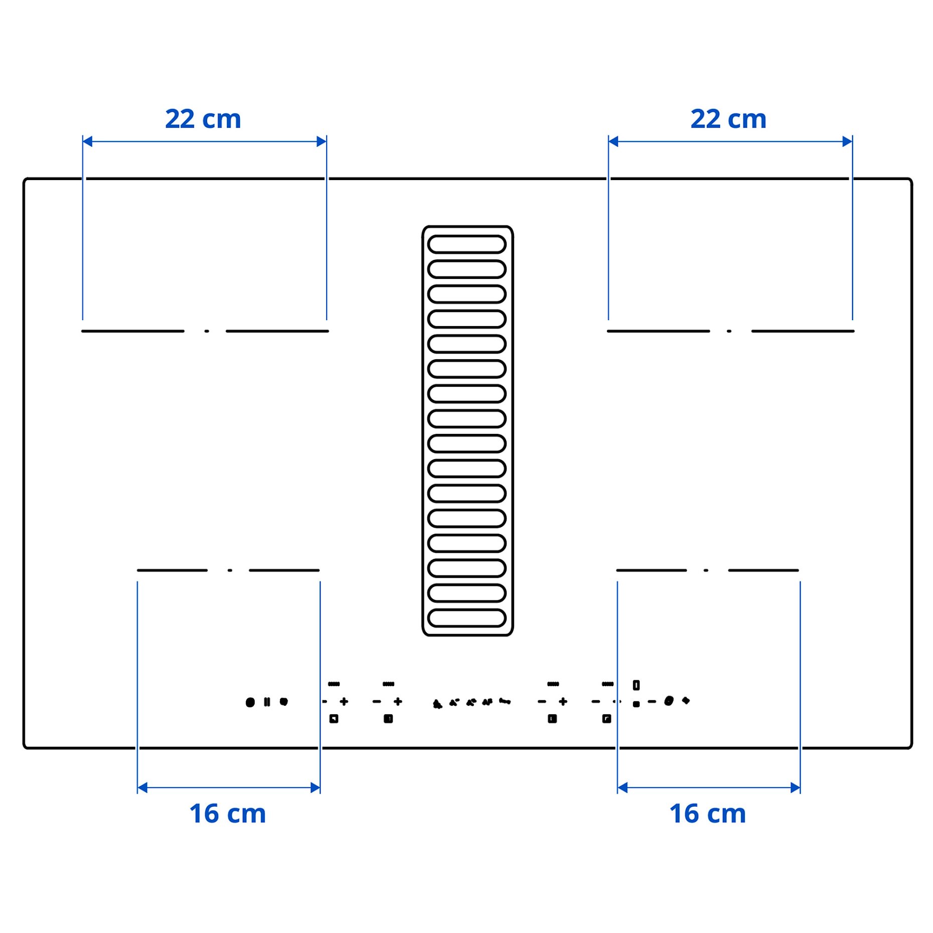TÄCKNAN, Индукционен плот/вграден аспиратор + к-т за вентилация, 80 cм, IKEA 300, 296.125.04