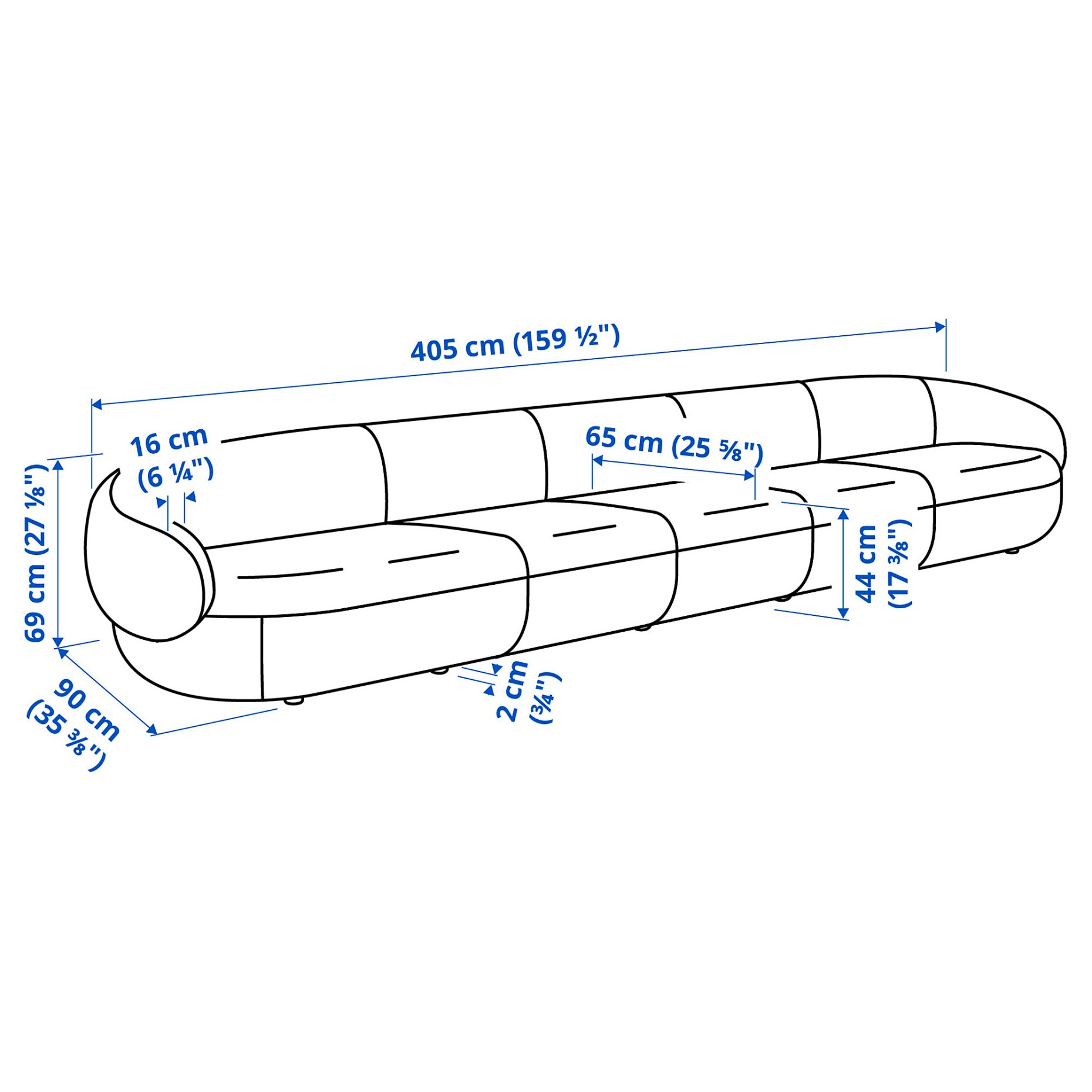 LILLESÄTER, 6-местен диван, 296.142.87