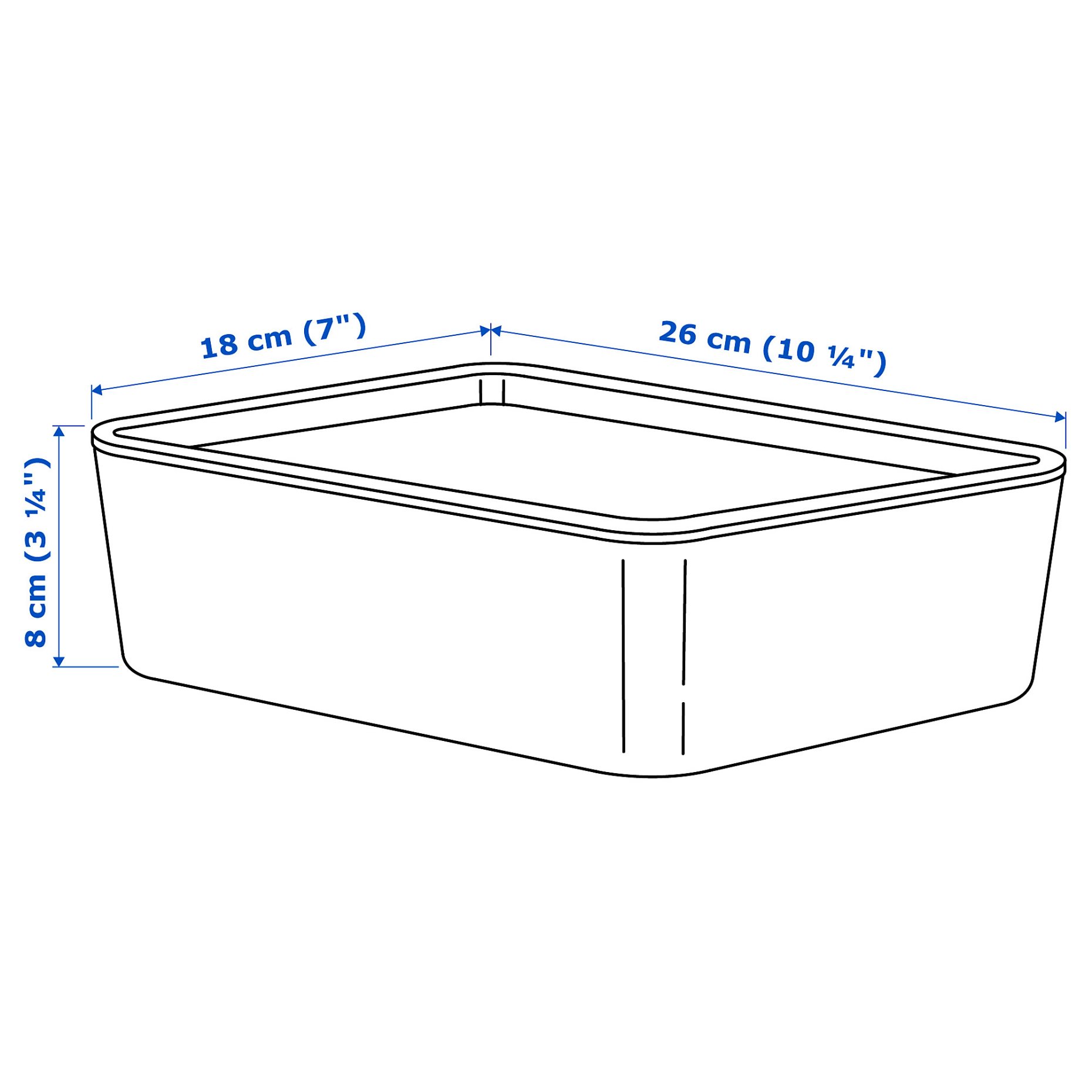 KUGGIS, кутия с капак, 18x26x8 см, 305.140.36