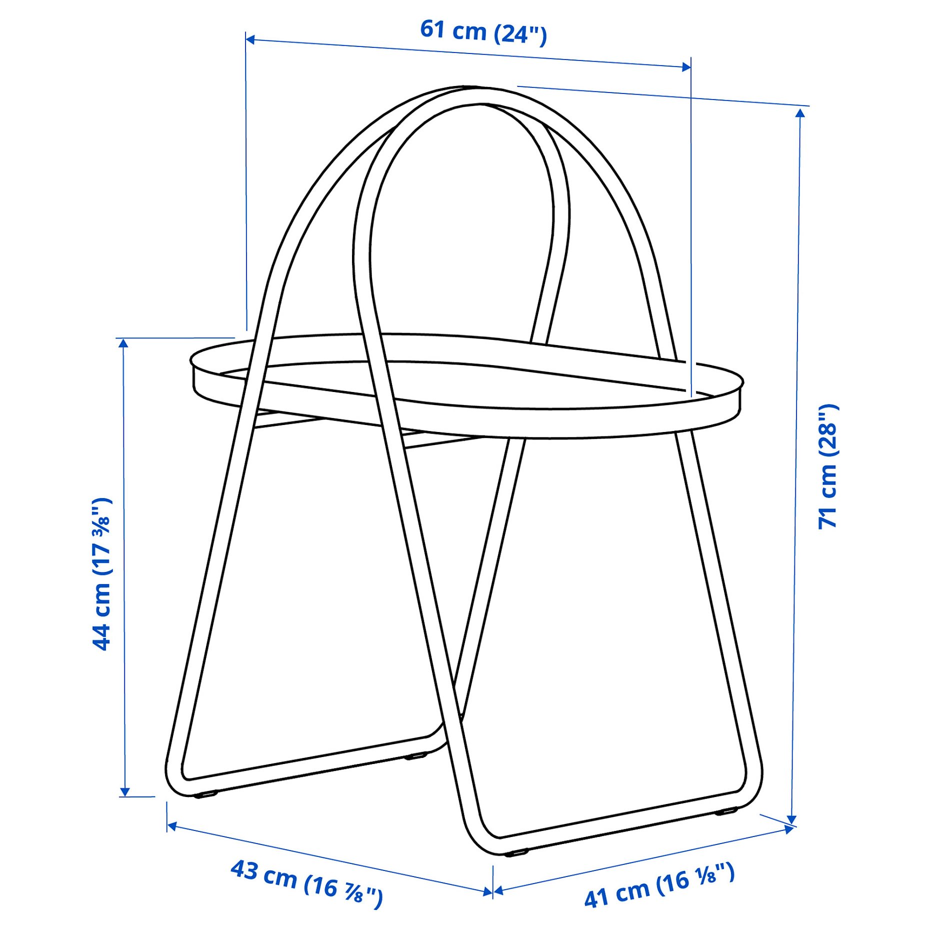 MÅBÄRSSKÄR, помощна маса, 61x41 см, 305.971.64