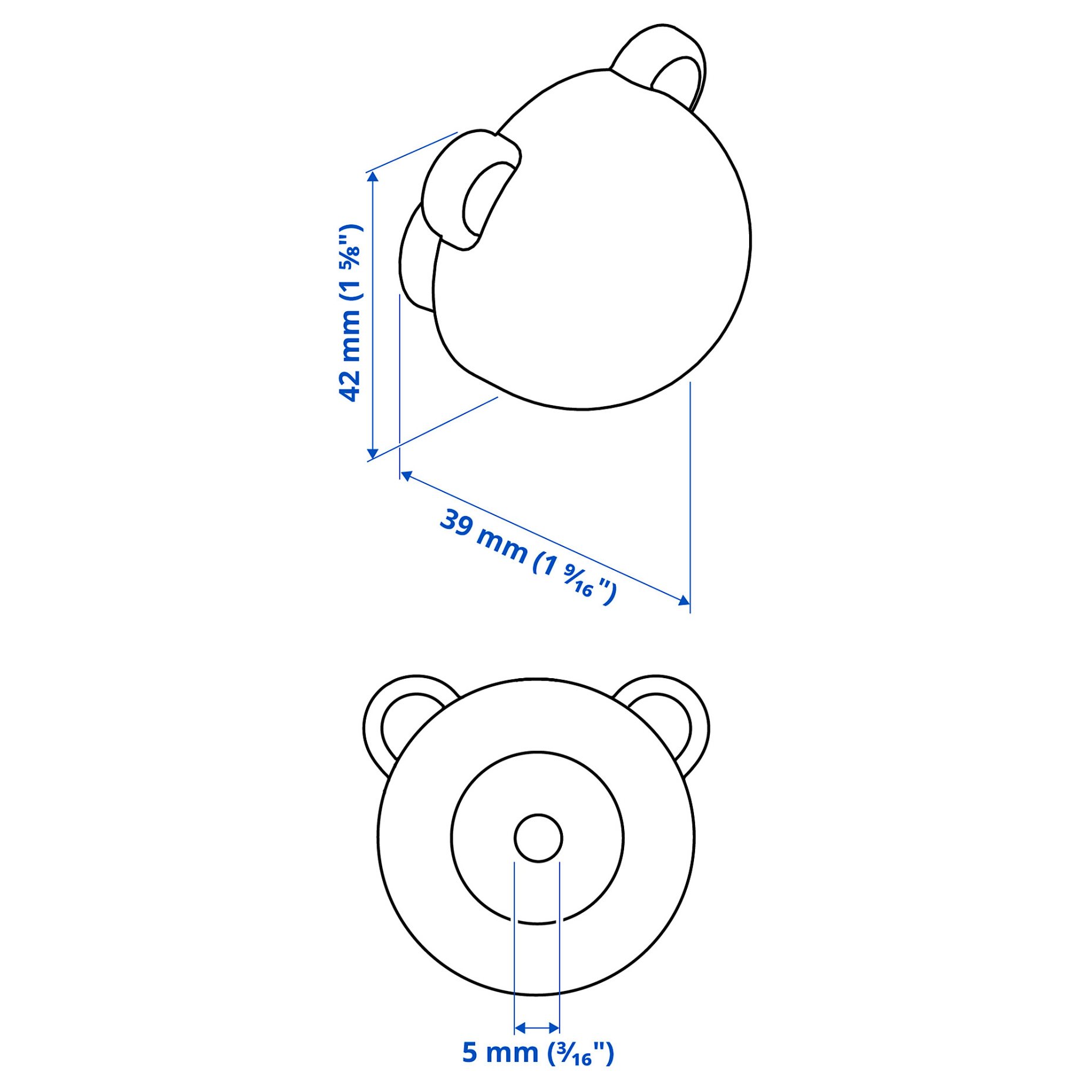 GREJSIMOJS, дръжка, мече, 38 мм, 306.174.16