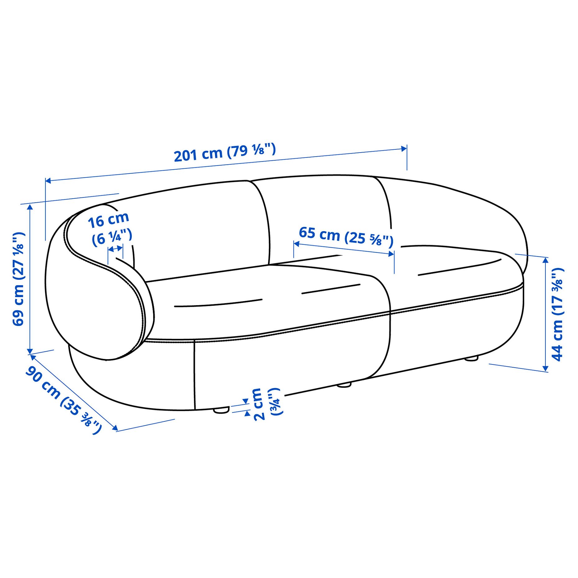 LILLESÄTER, 3-местен диван, 306.184.92