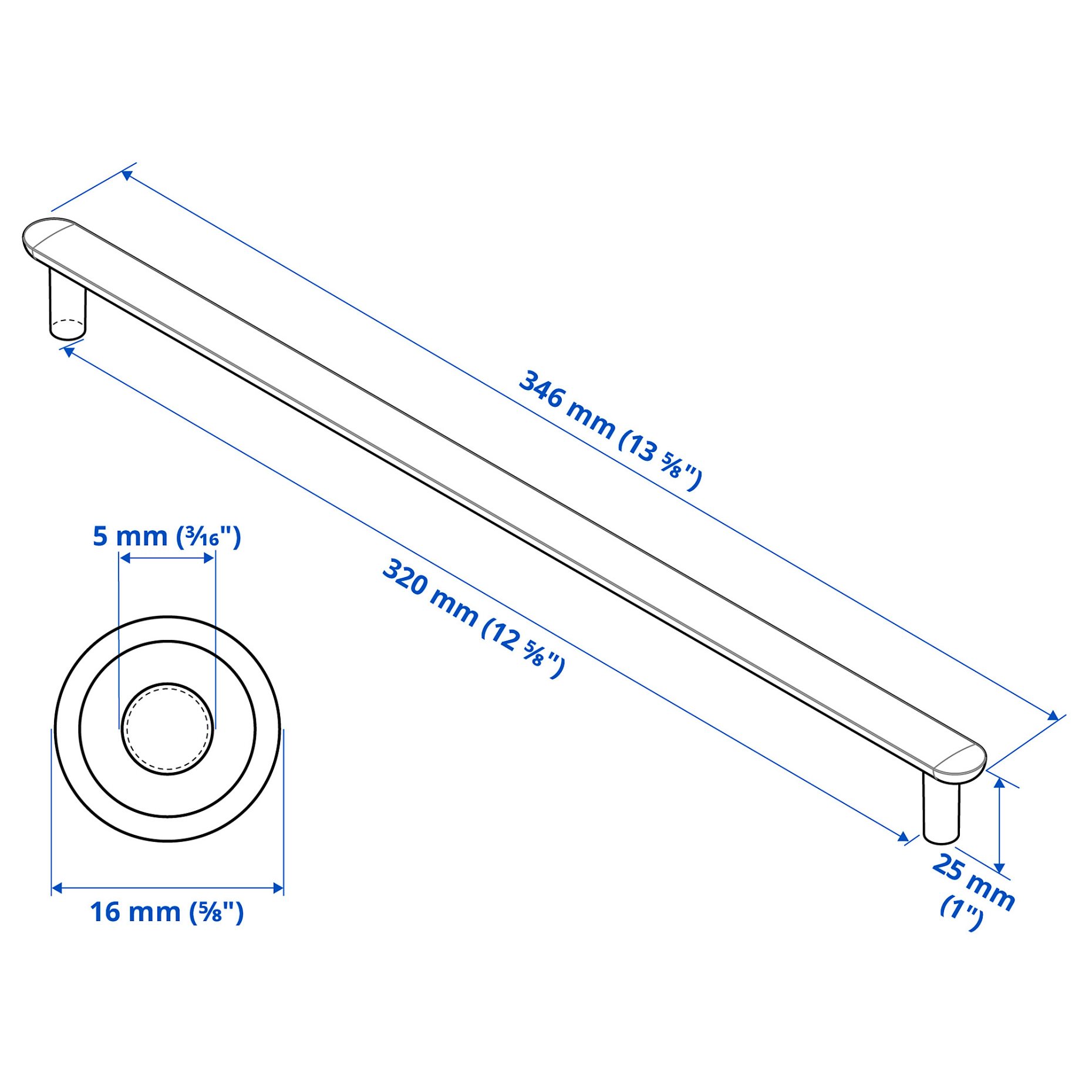 NYDALA, дръжка, 346 мм, 306.414.83
