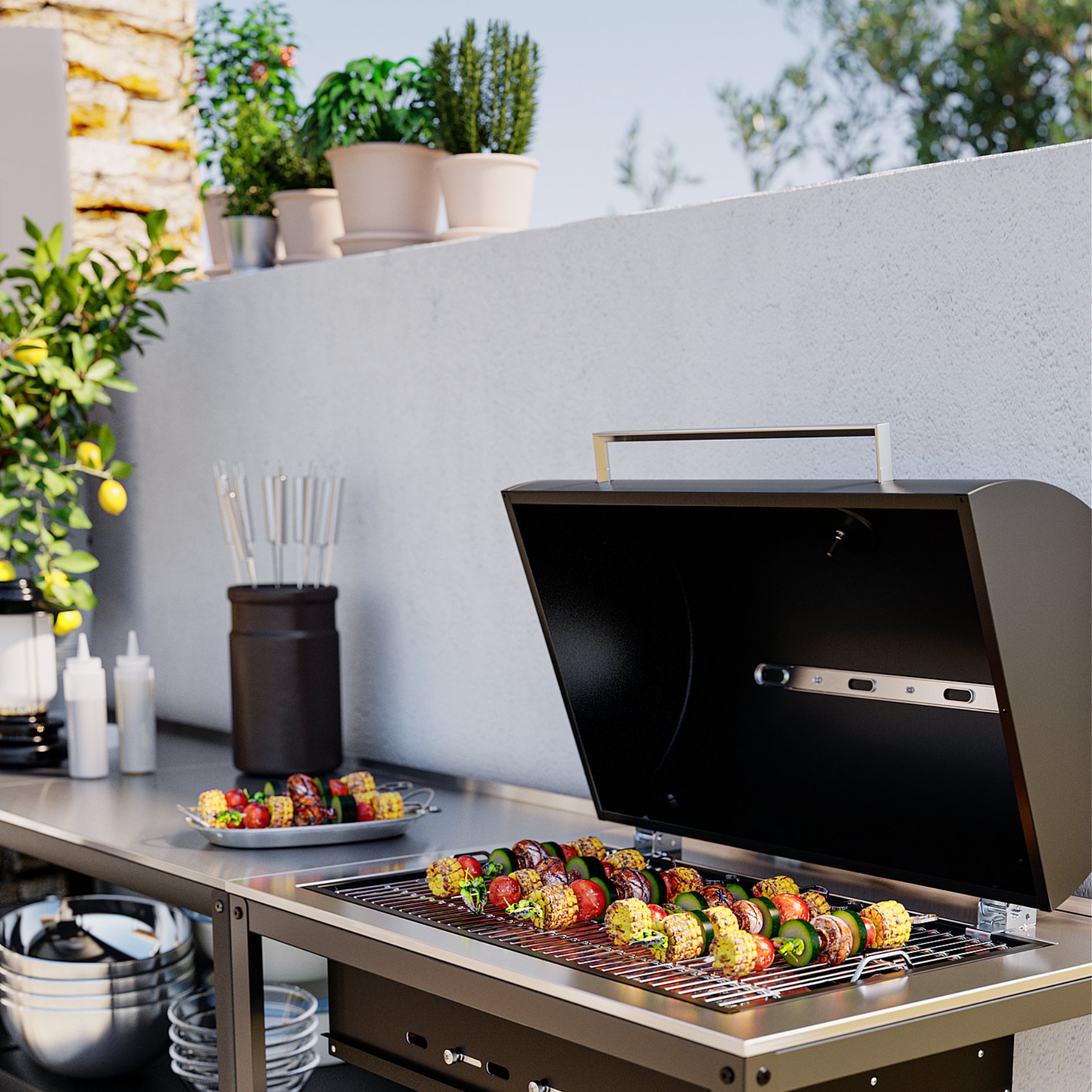 GRILLSKÄR, въшна кухня с барбекю на дърв въгл, 393.849.88