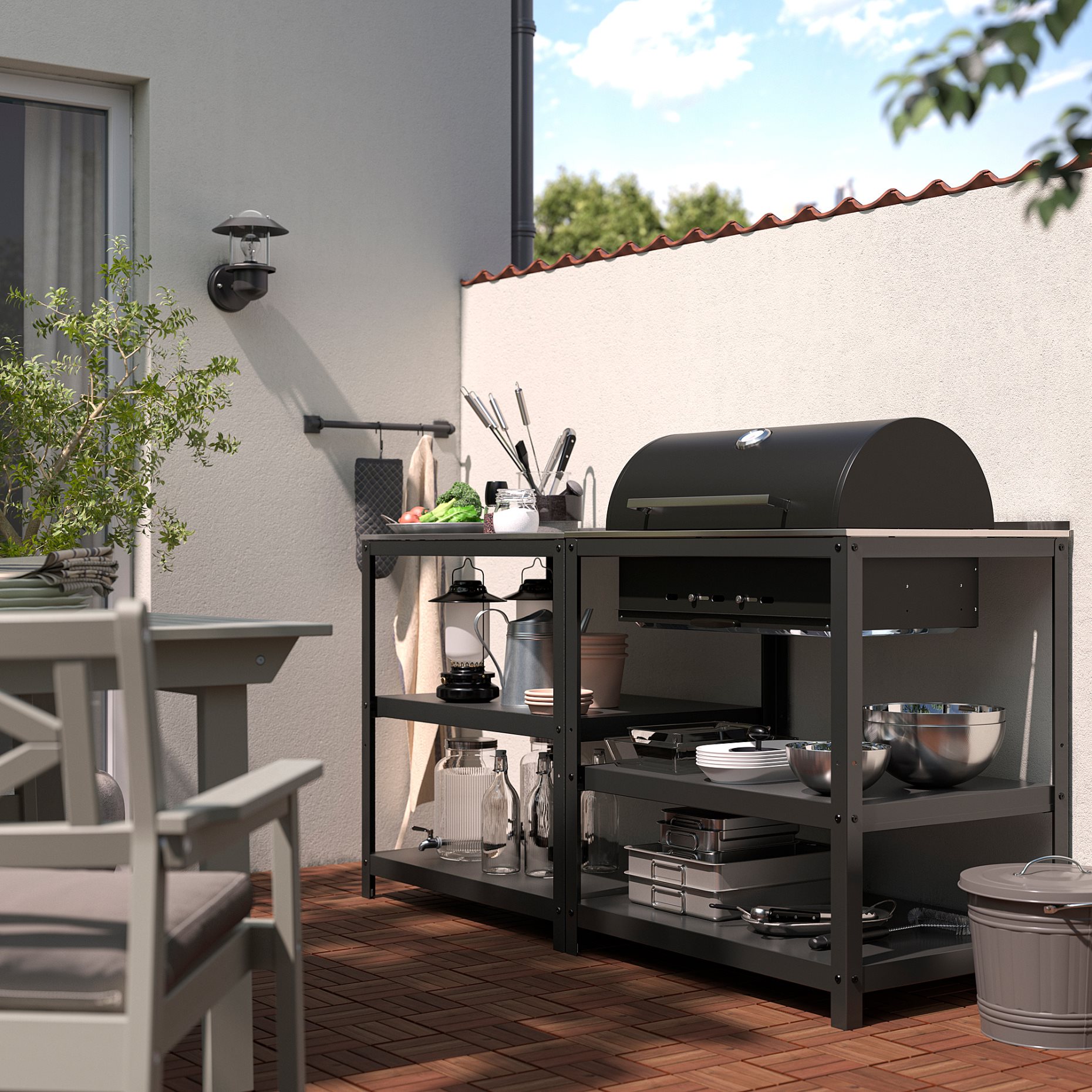 GRILLSKÄR, въшна кухня с барбекю на дърв въгл, 393.849.88