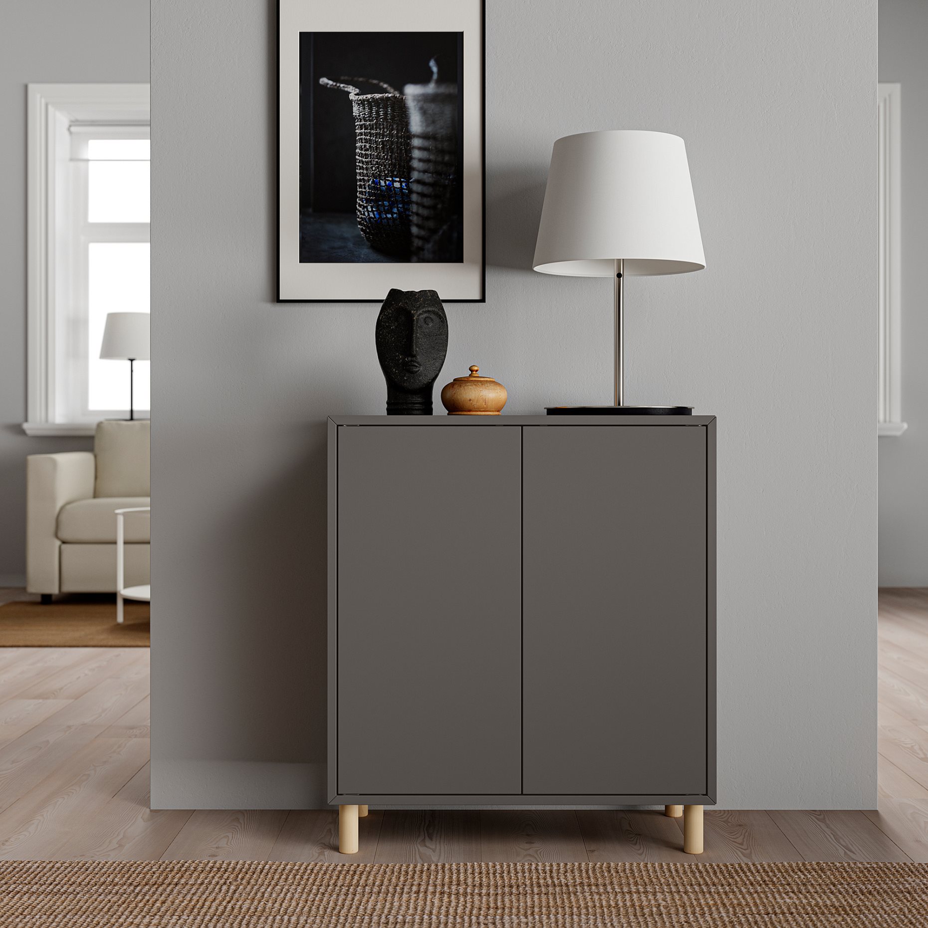 EKET, комбинация шкаф с крака, 70x35x80 см, 393.880.00