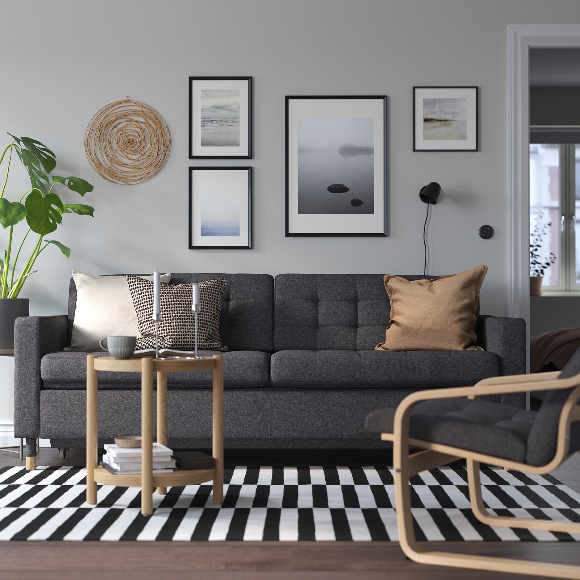 LANDSKRONA, 3-местен разтегателен диван, 394.912.76