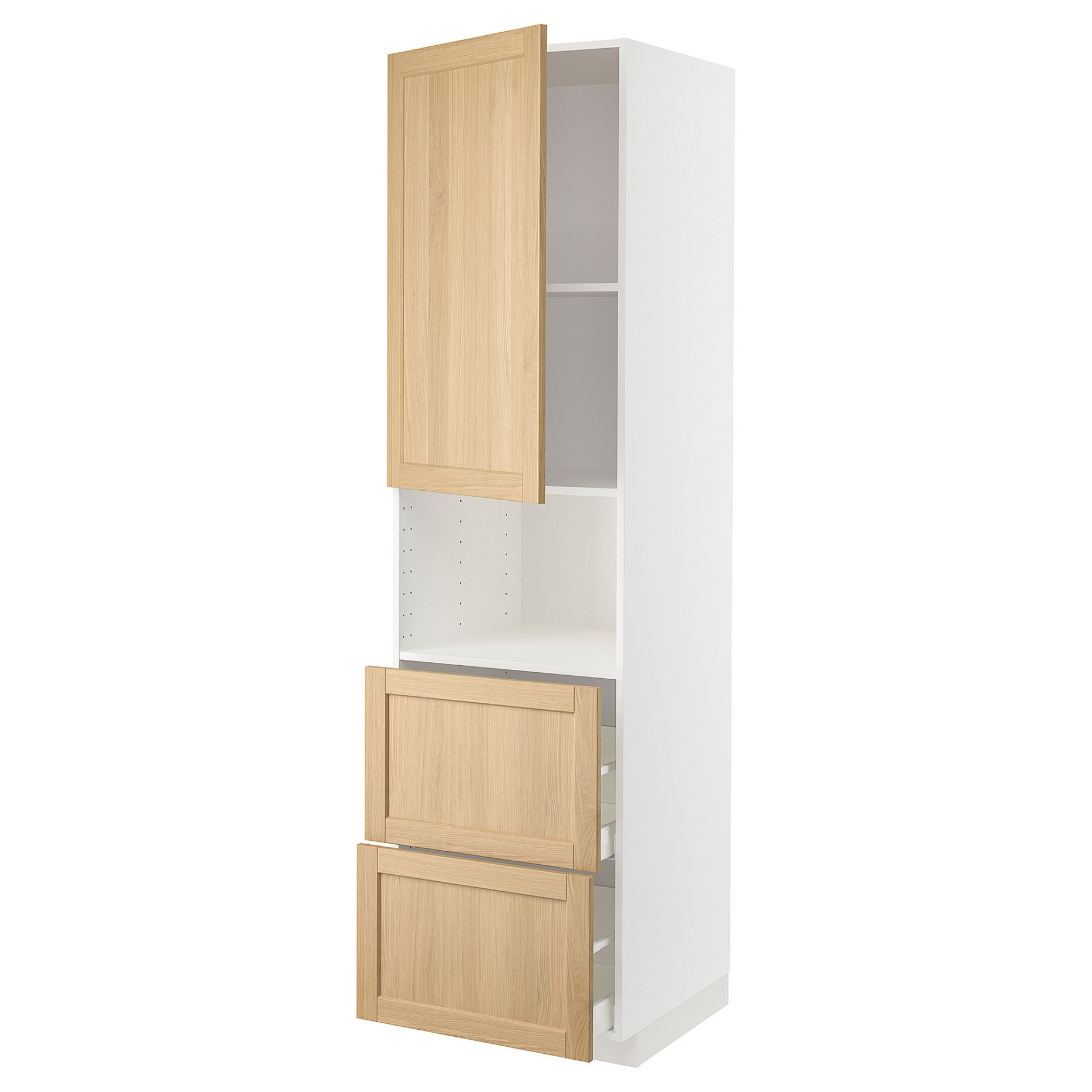 METOD/MAXIMERA, висок шкаф за микр фурн, врата/2чкм, 395.095.54