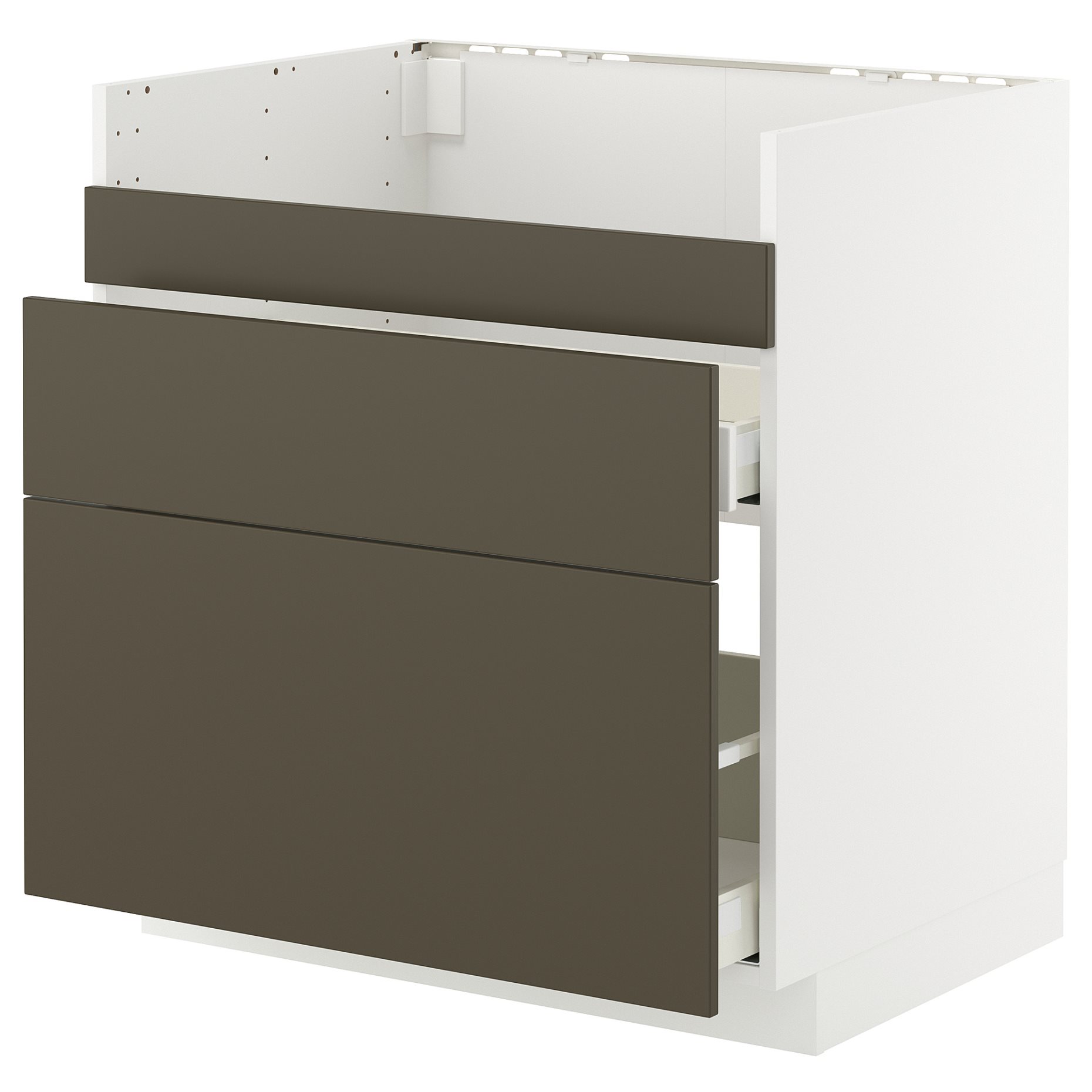 METOD/MAXIMERA, долен шкаф за мивка HAVSEN с 3 чела/2 чекм., 395.583.23