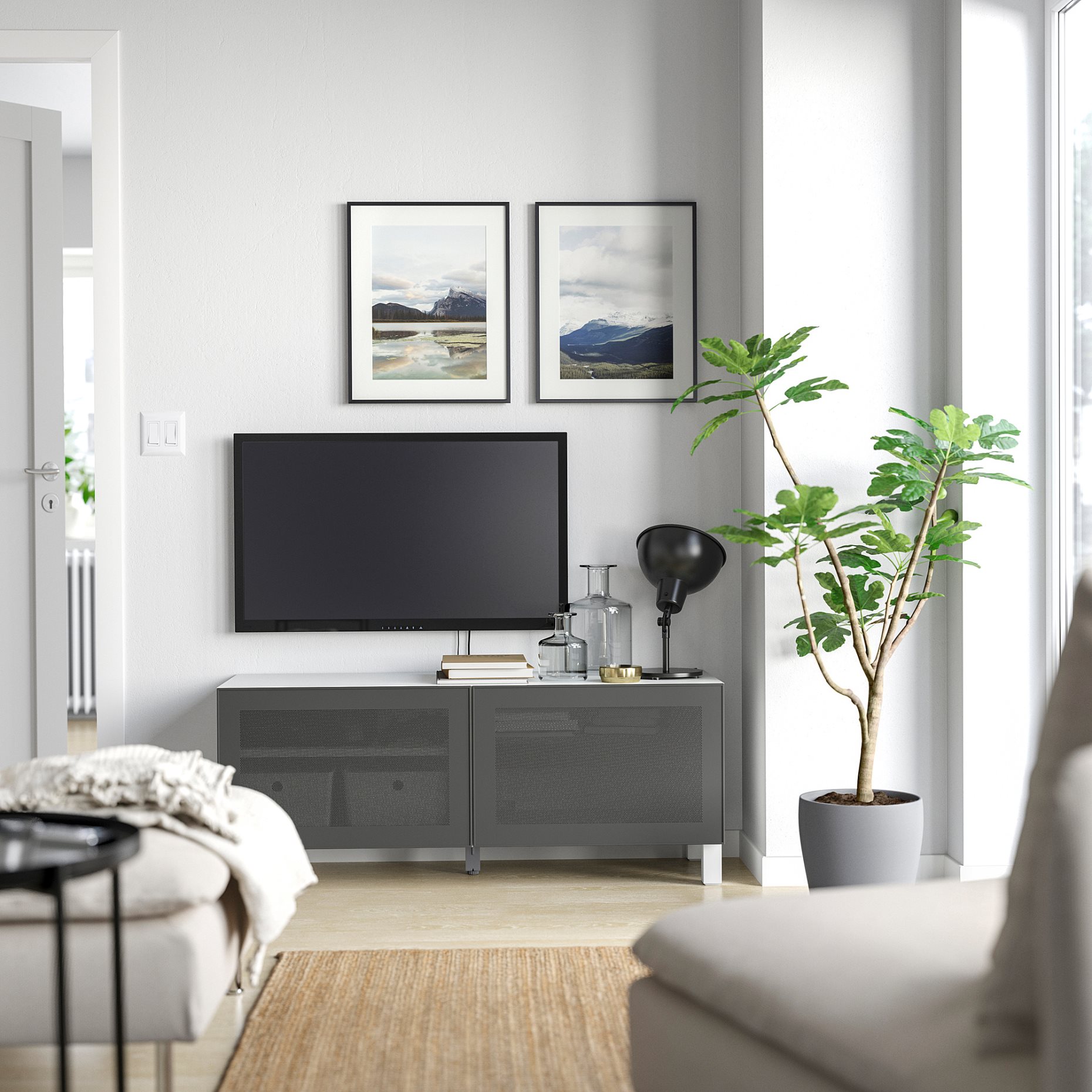 BESTÅ, TV шкаф с чекмеджета, 395.729.65