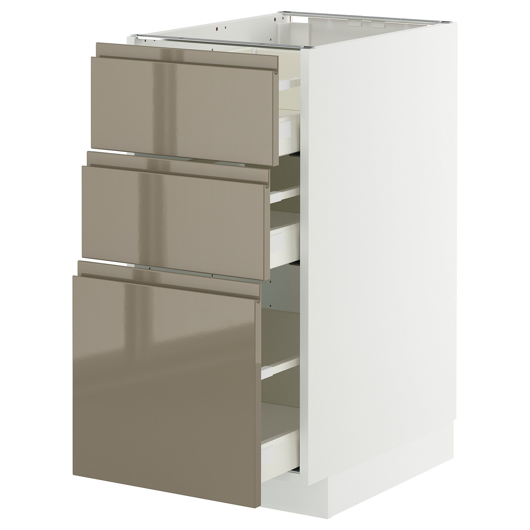 METOD/MAXIMERA, долен шкаф с 3 чекмеджета, 395.770.86