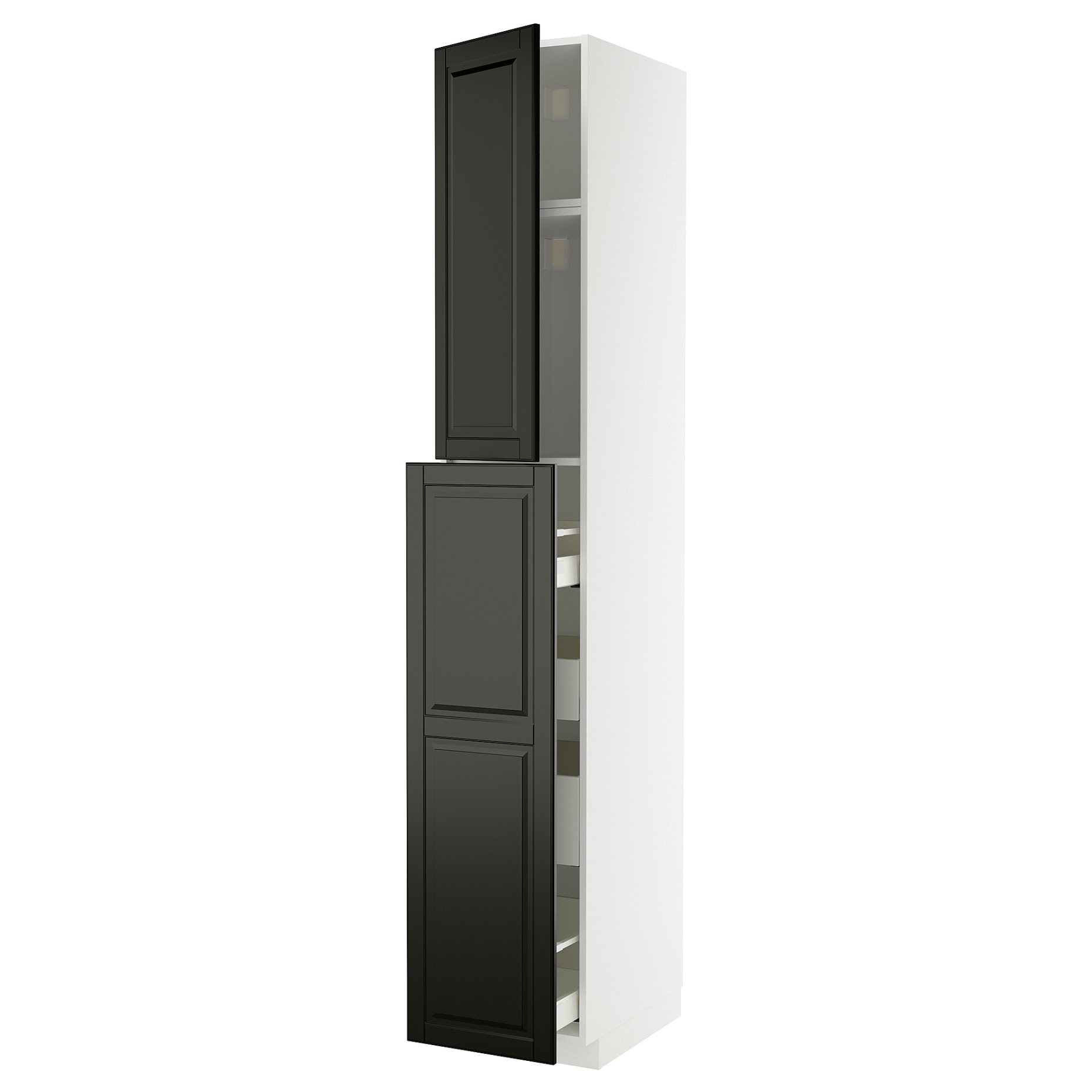METOD/MAXIMERA, висок шкаф, изтегл. ф-я, 1 врата/4 чекм., 395.789.05