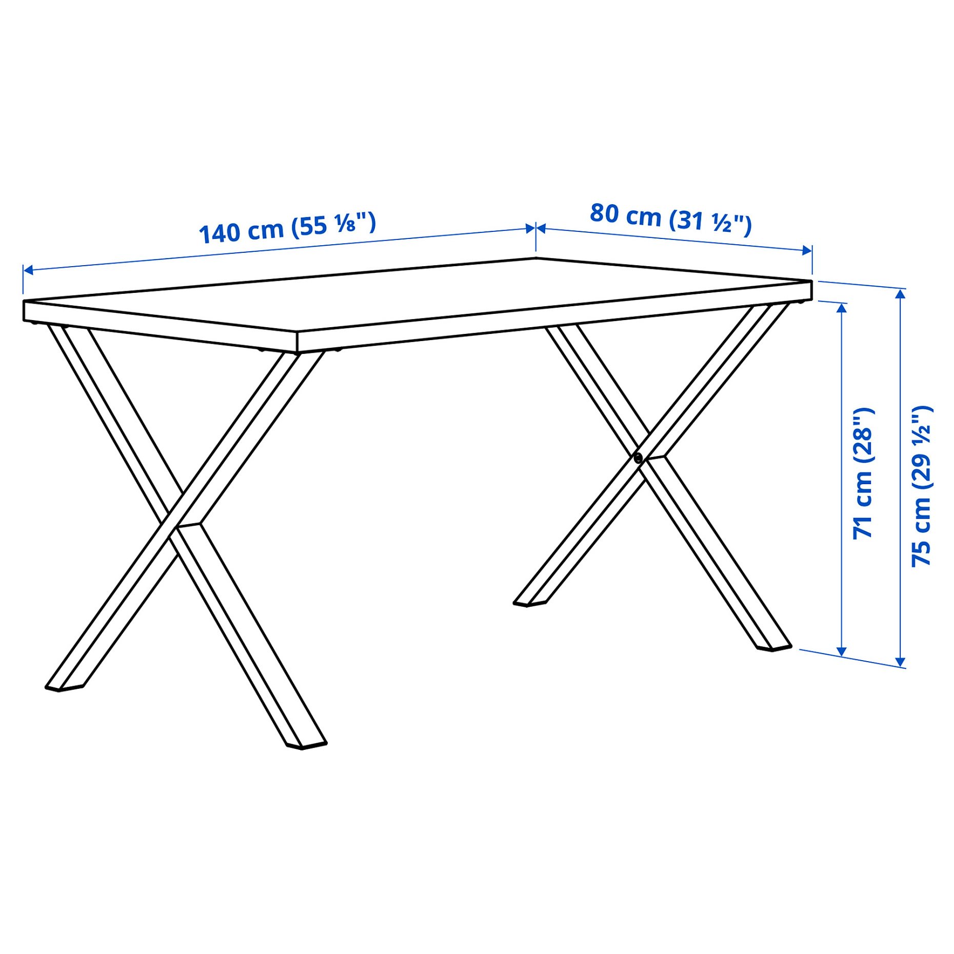 SKÅLSTA, маса, 140x80 см, 395.907.66