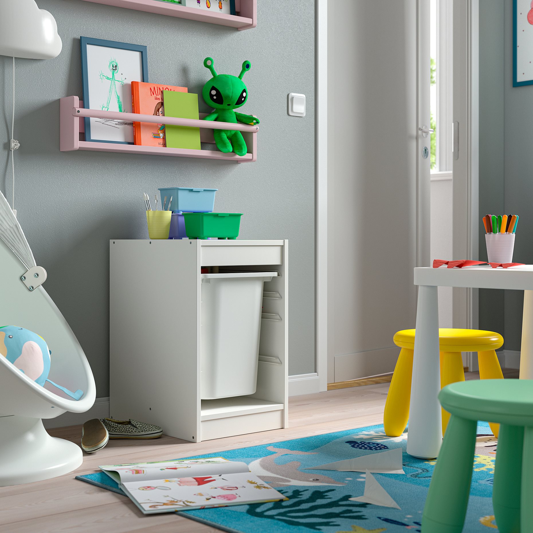 TROFAST, Комбинация за съхранение с кутия, 396.019.82