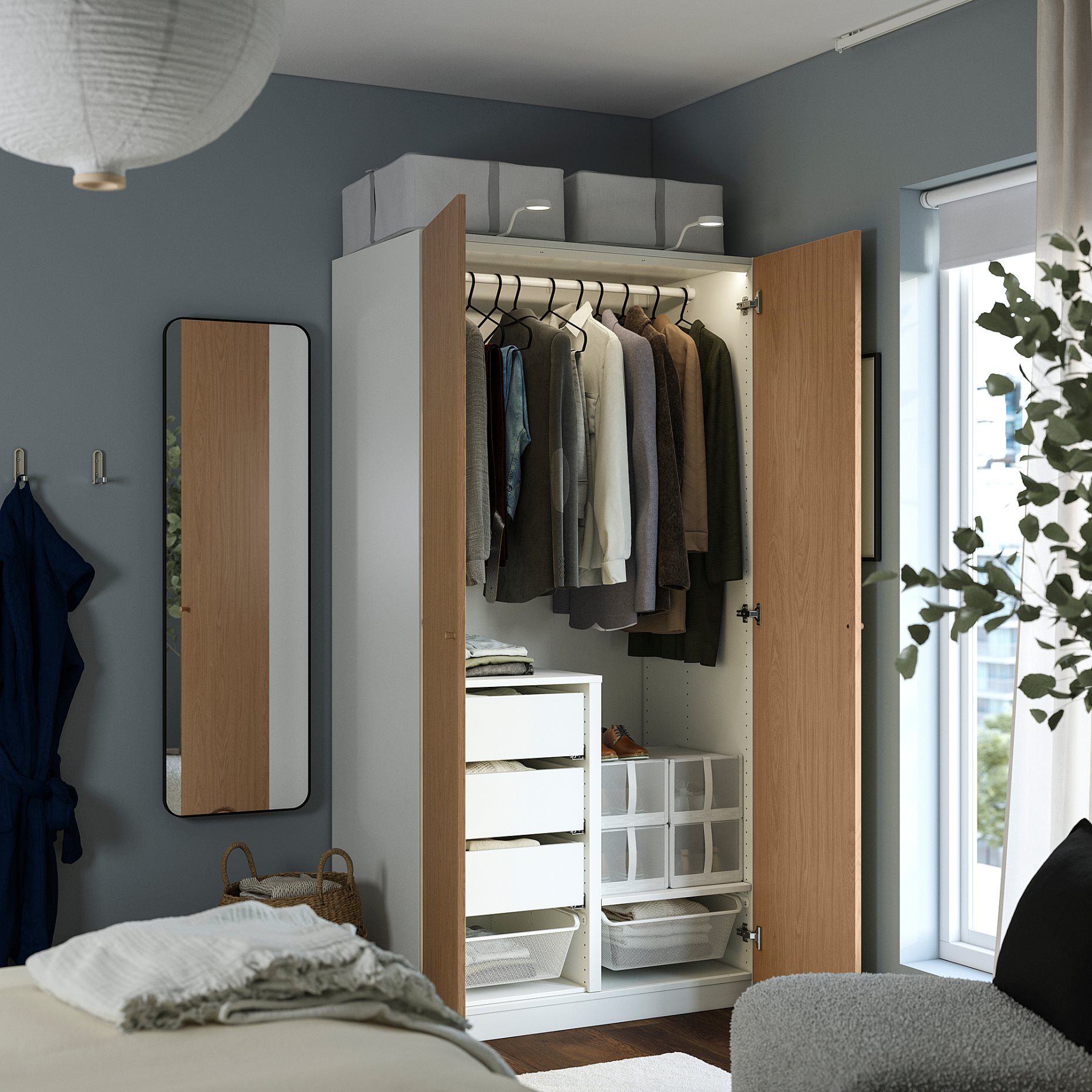 PAX/STORKLINTA, Гардероб - комбинация, 396.091.34