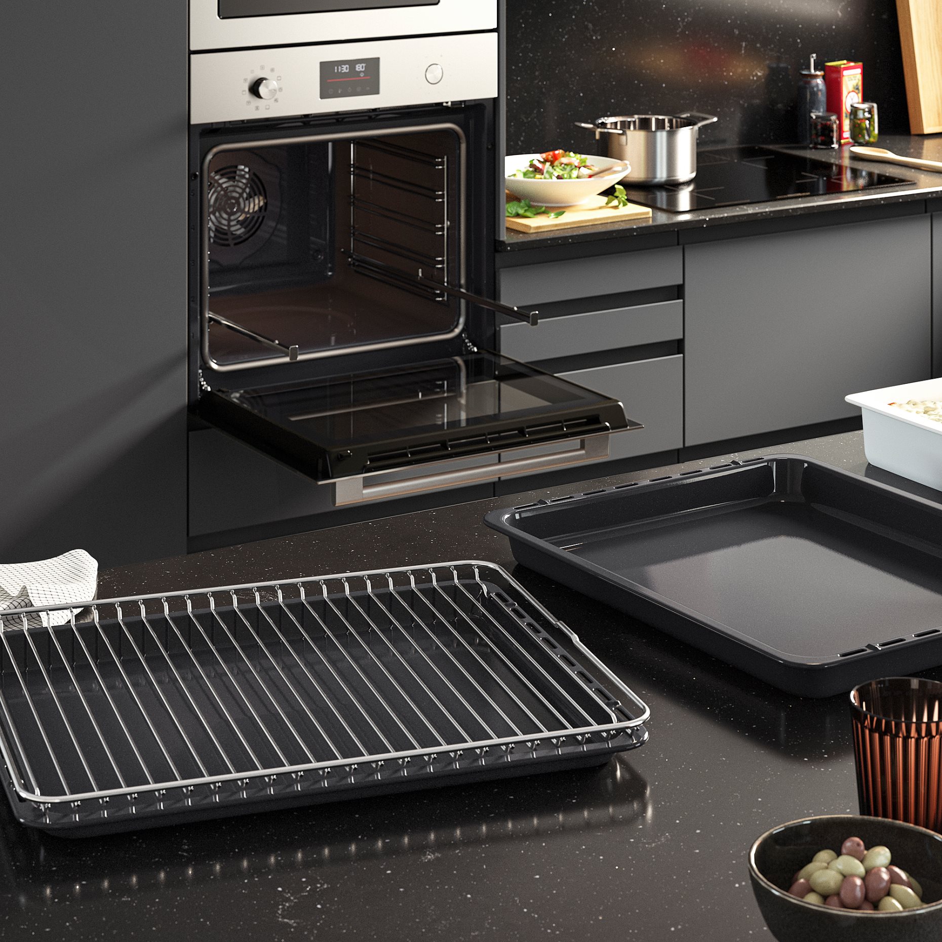 FRILLESBO, фурна с вентилатор, пиролит. ф-я за допълнителна пара, IKEA 500, 406.002.36