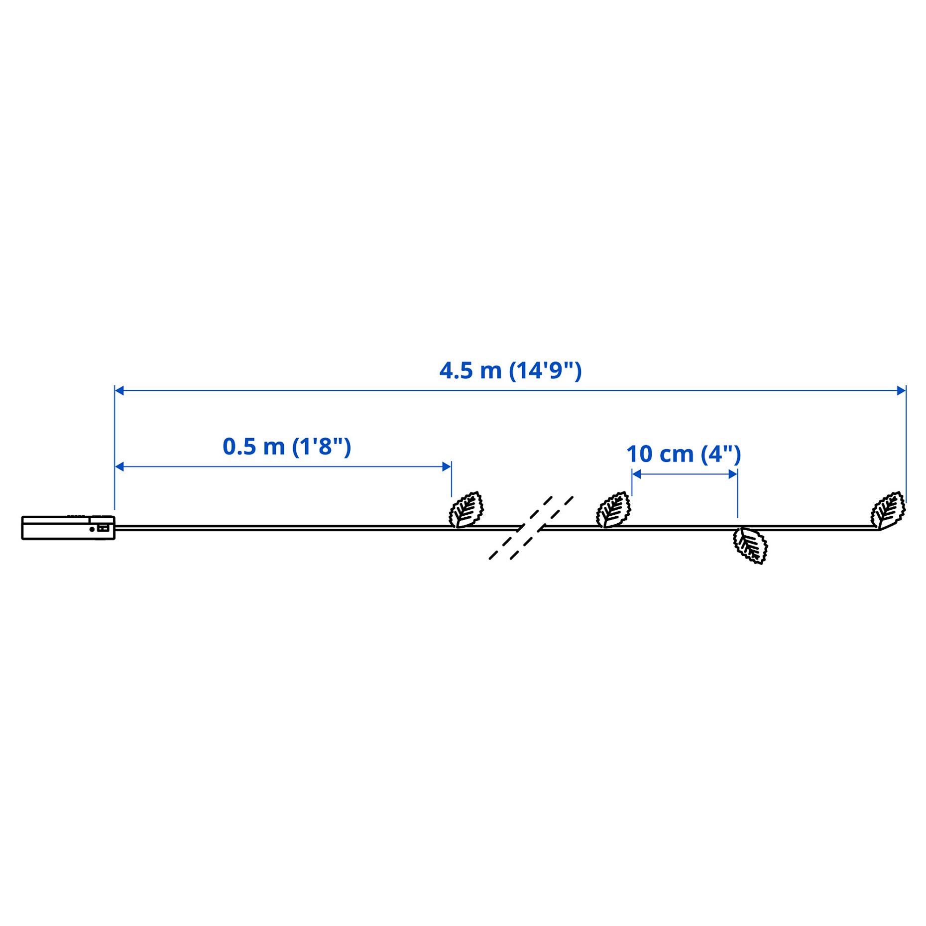 STRÅLA, LED гирлянда с 40 лампички, на батерии, 406.061.77