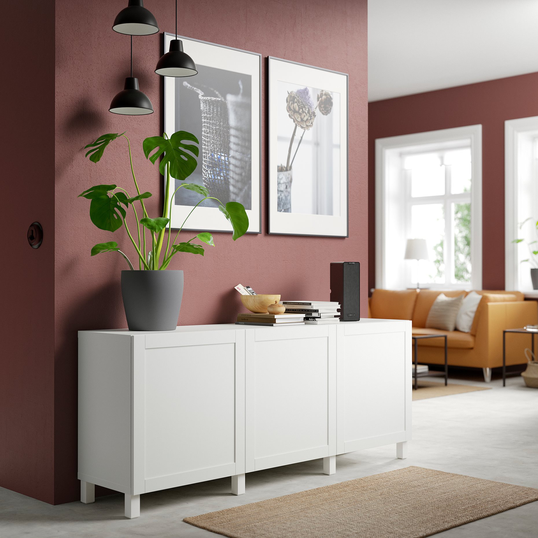 BESTÅ, комбиниран артикул за съхранение с врати, 491.397.41