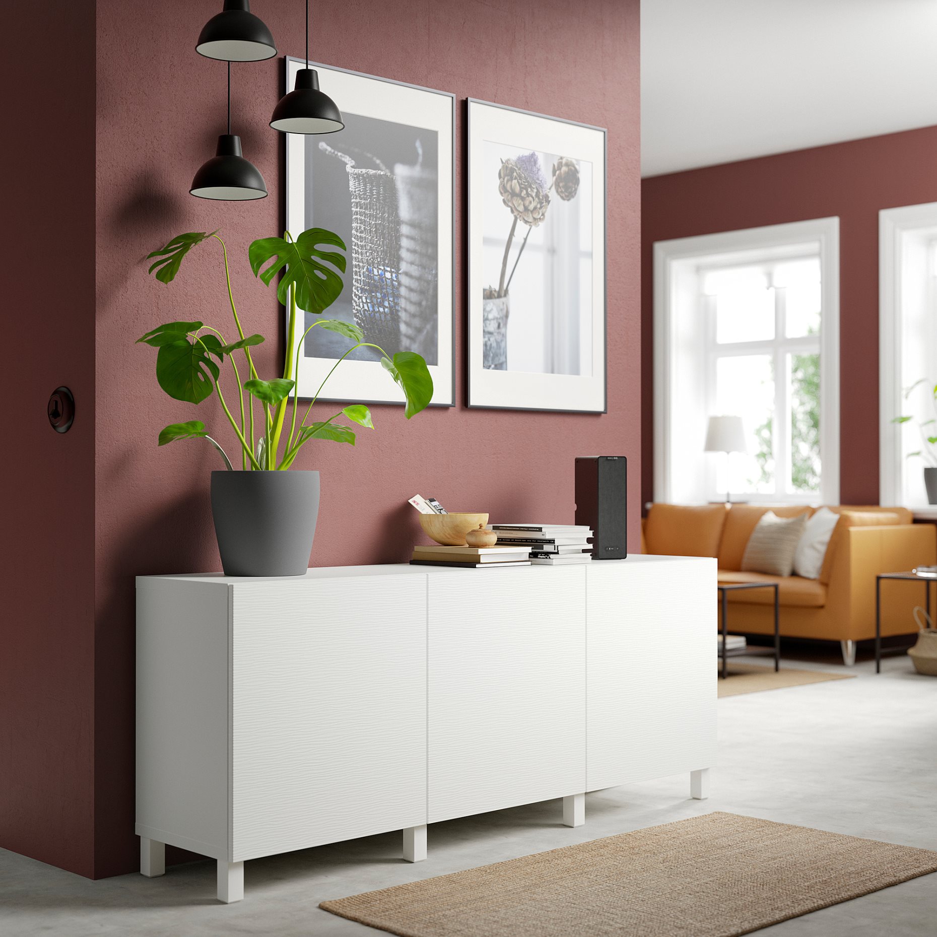 BESTÅ, комбиниран артикул за съхранение с врати, 491.398.97