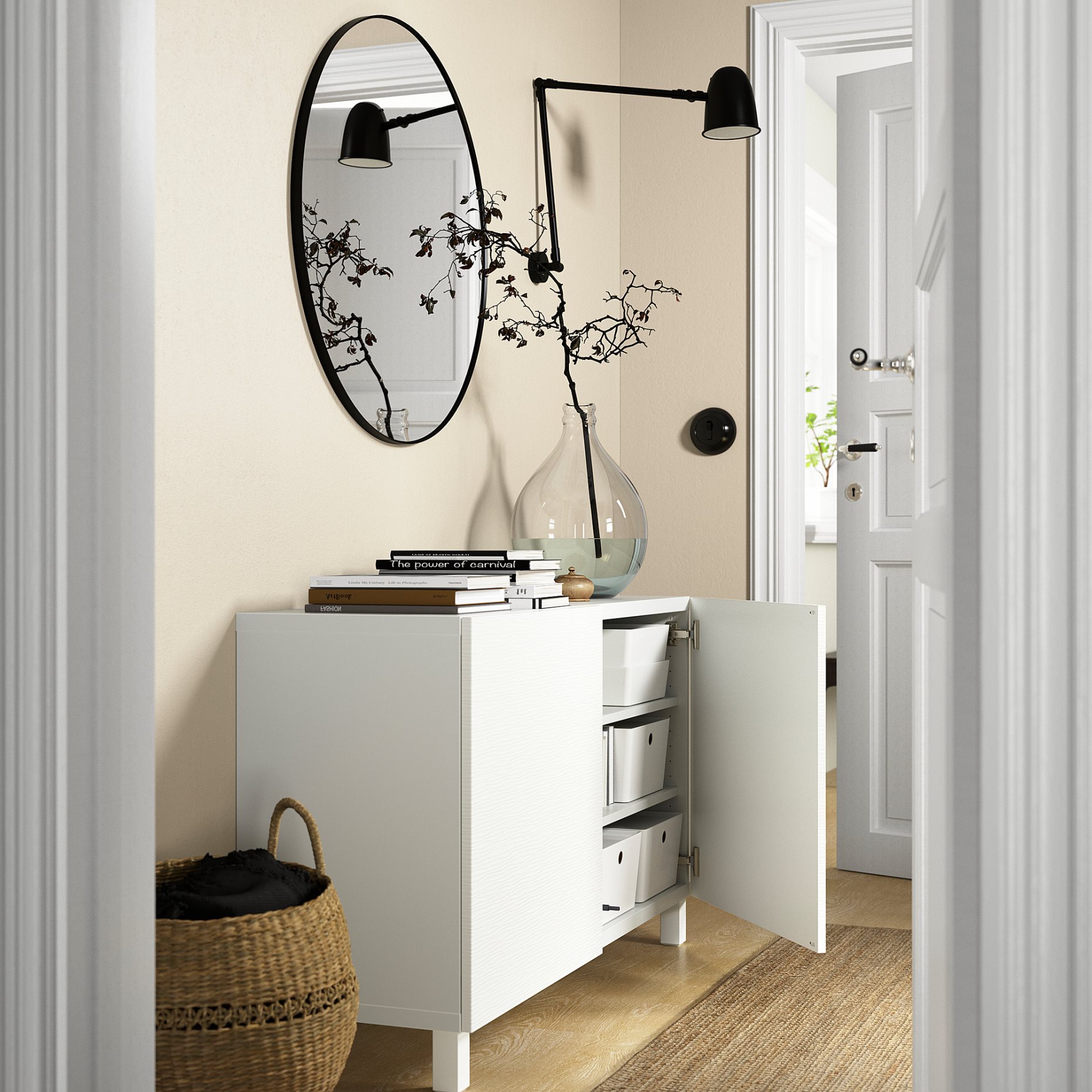 BESTÅ, комбиниран артикул за съхранение с врати, 492.099.89