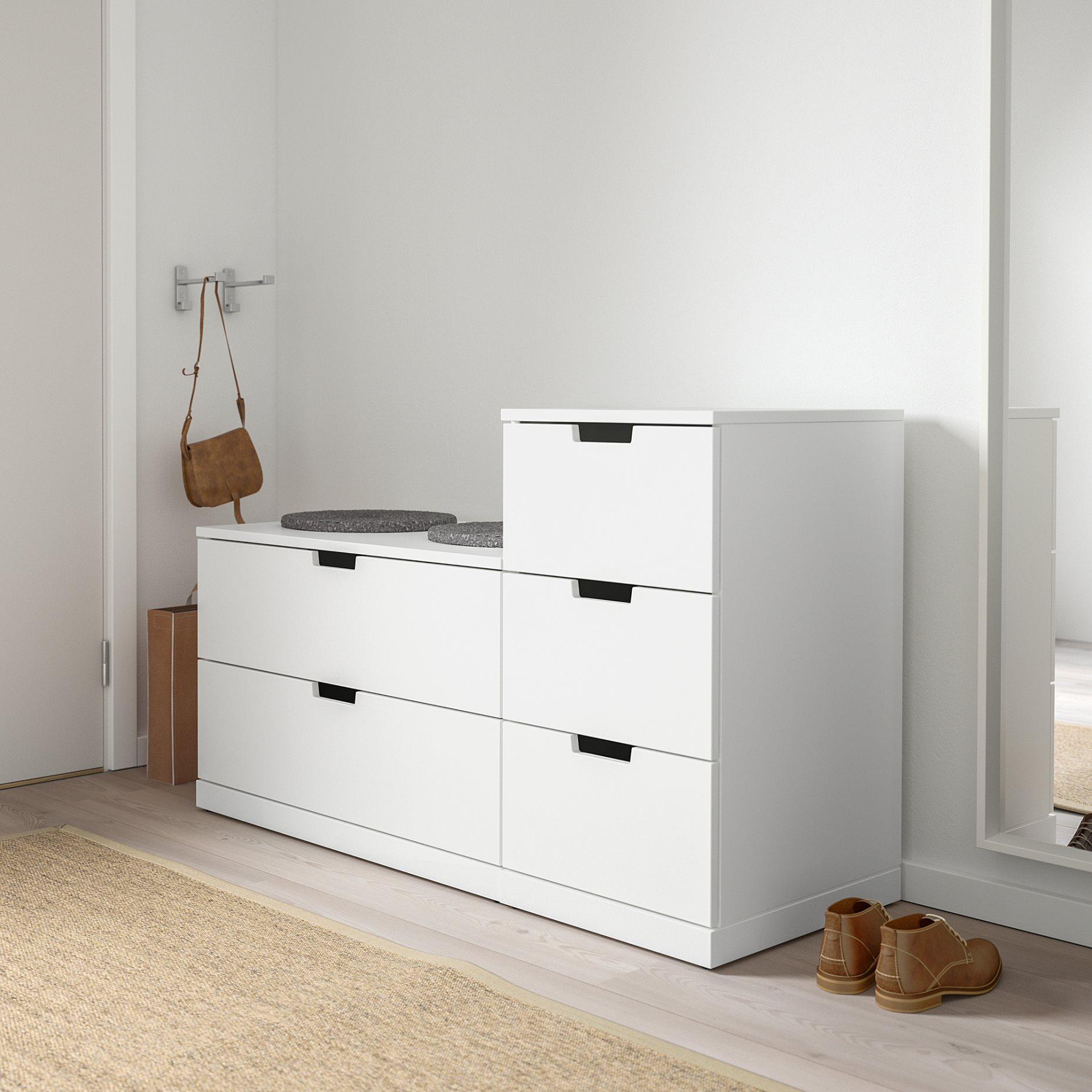 NORDLI, скрин с 5 чекмеджета, 492.480.33