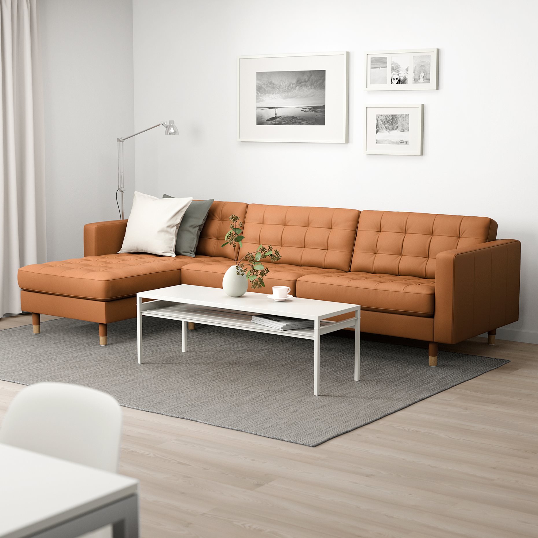 LANDSKRONA, четириместен диван, с лежанка, 492.703.59