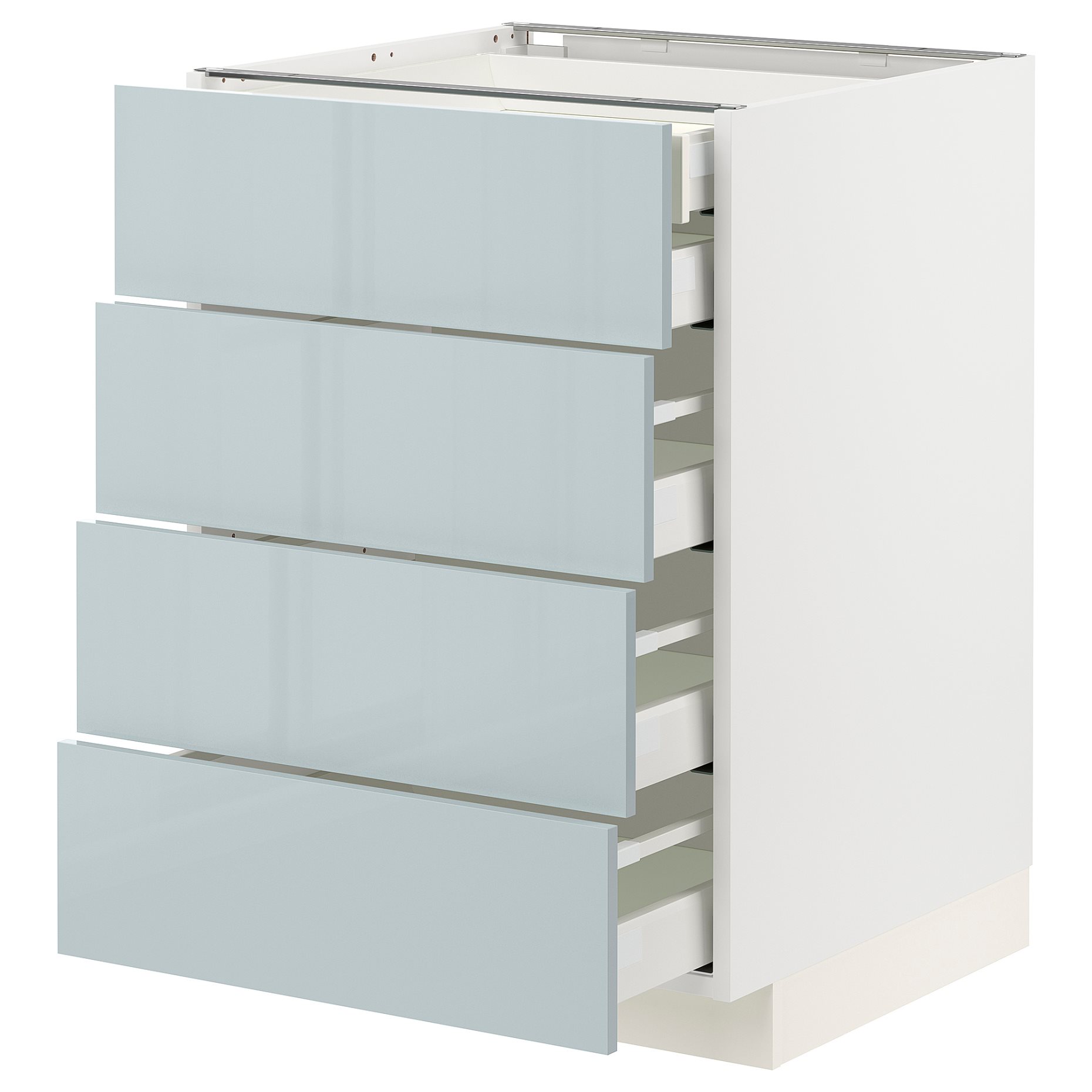 METOD/MAXIMERA, Долен шкаф с 4 чела/2 ниски+3 средни чекмеджета, 494.793.73