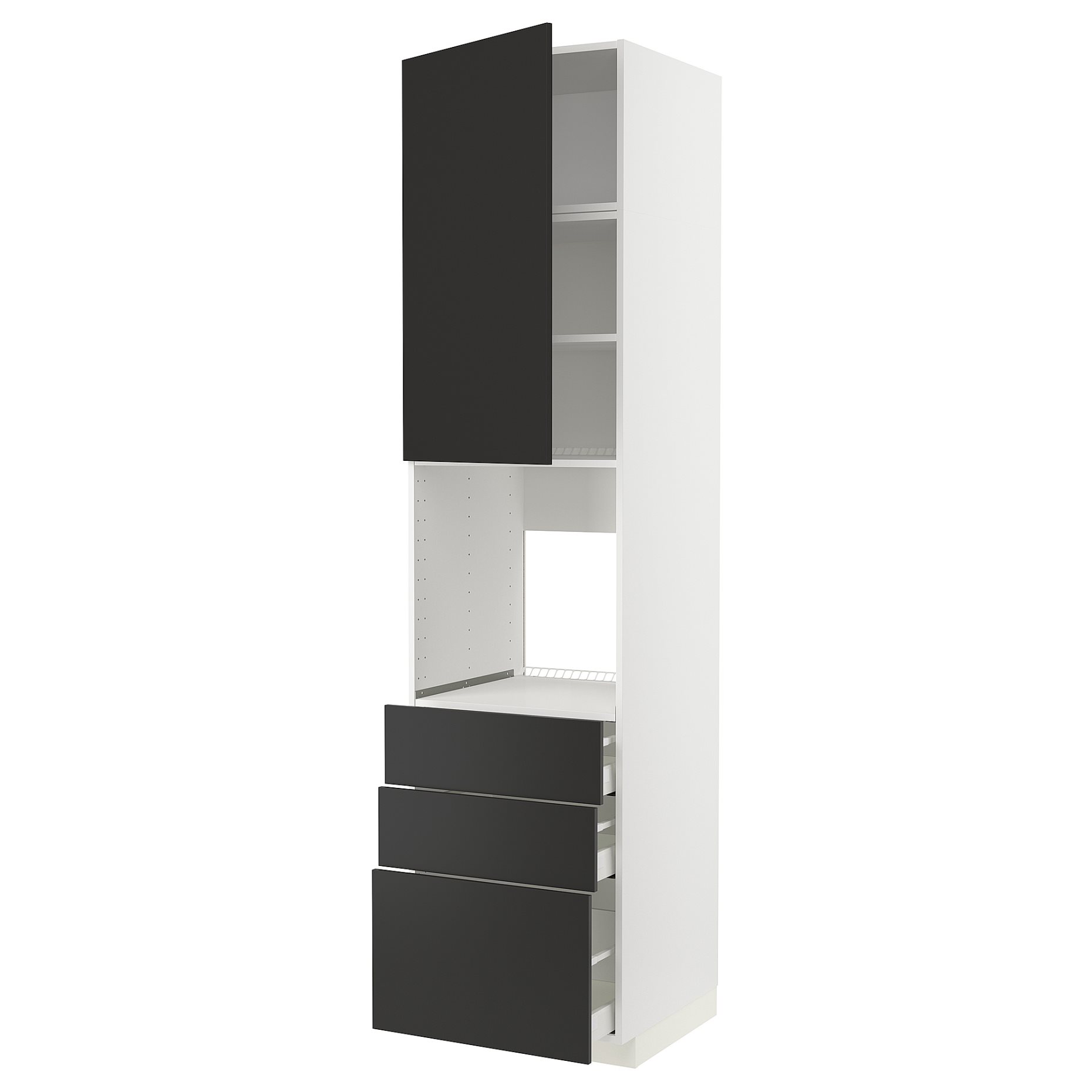 METOD/MAXIMERA, висок шкаф за фурна с врата/3 чекм., 494.974.14