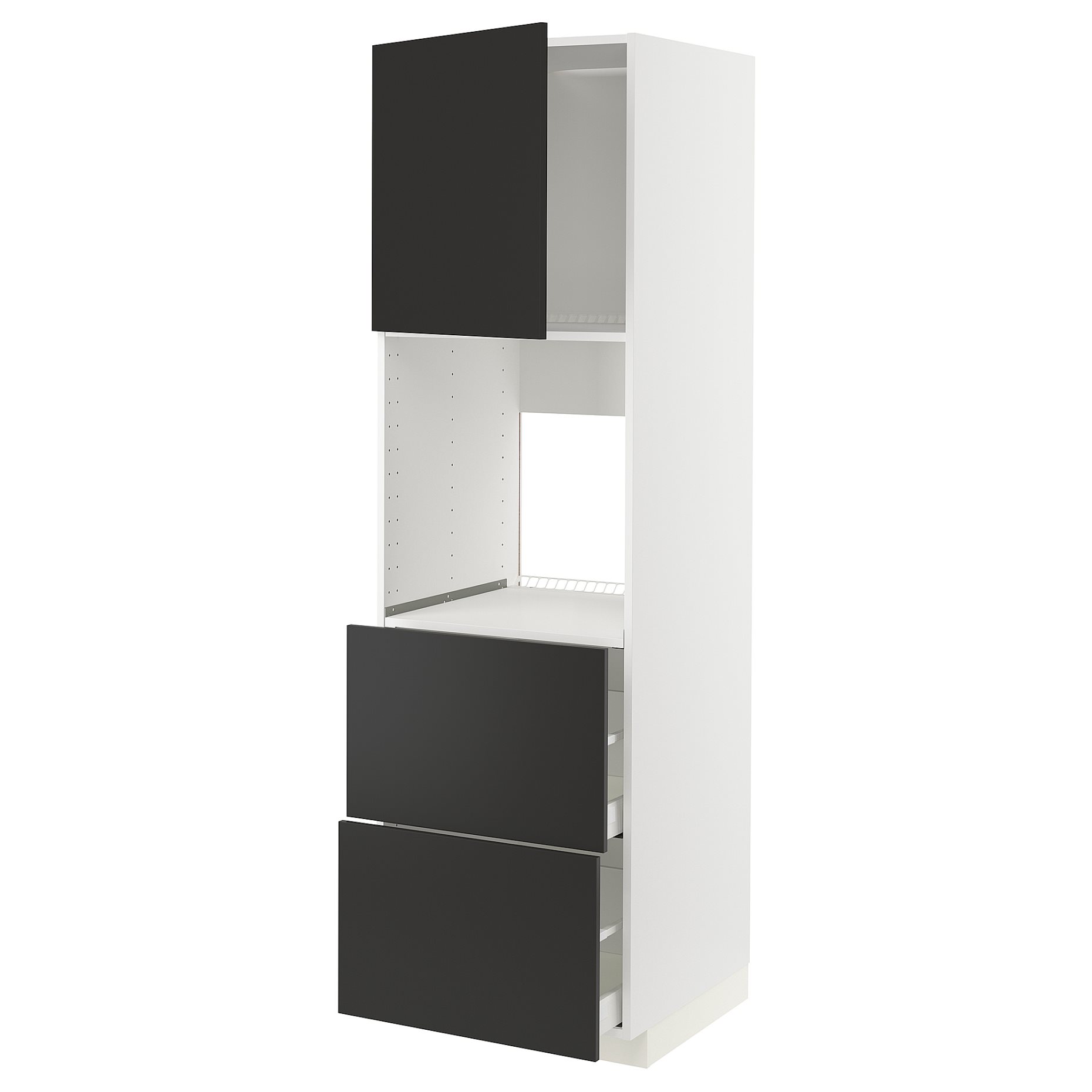 METOD/MAXIMERA, висок шкаф за фурна, чекмедже/2чела/2 високи чекм., 494.975.03