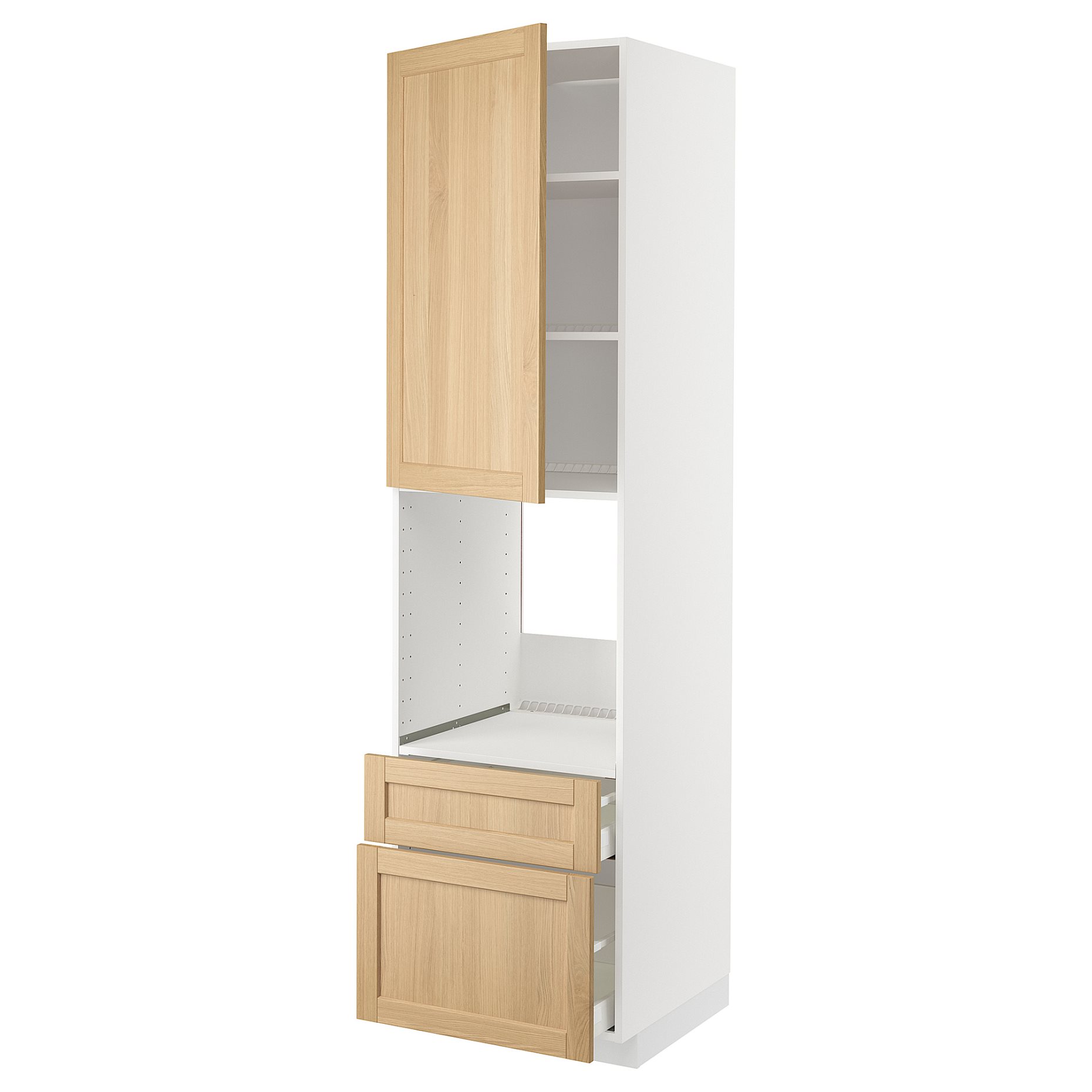 METOD/MAXIMERA, висок шкаф за фурна + вр/2 чела/1 средно/1 високо чекм., 495.095.15