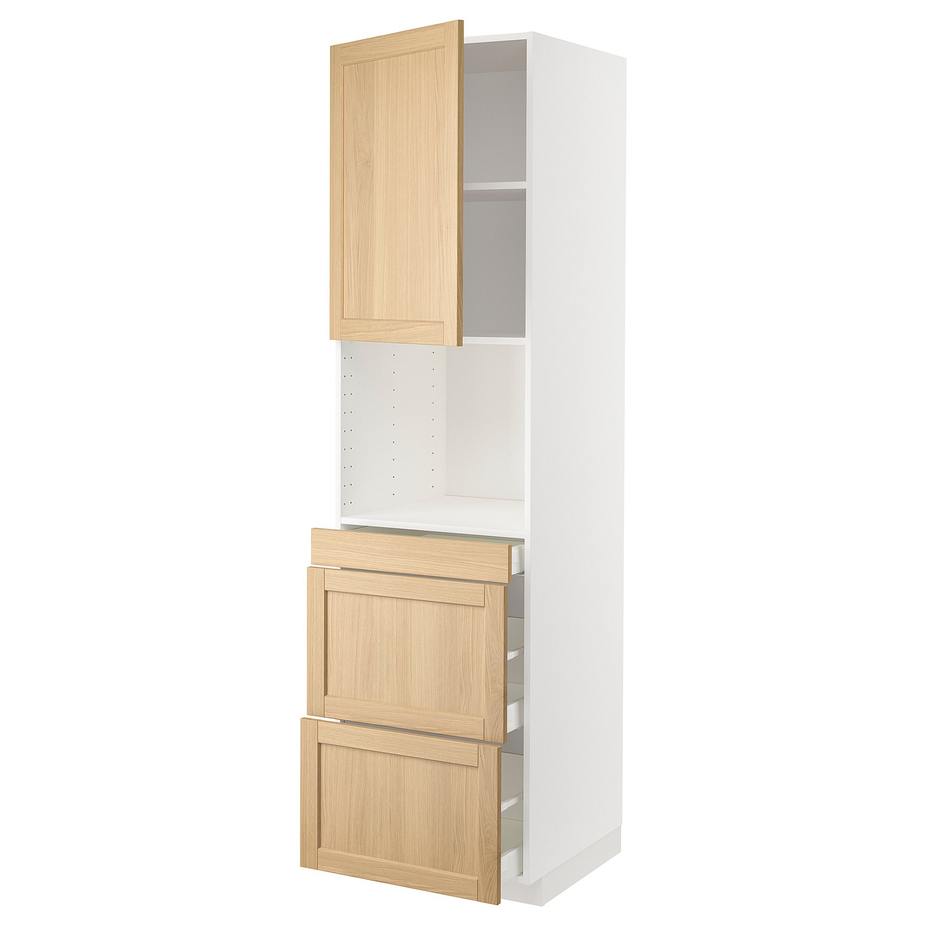 METOD/MAXIMERA, висок шкаф за комби микро, вр/3 чекм., 495.095.63