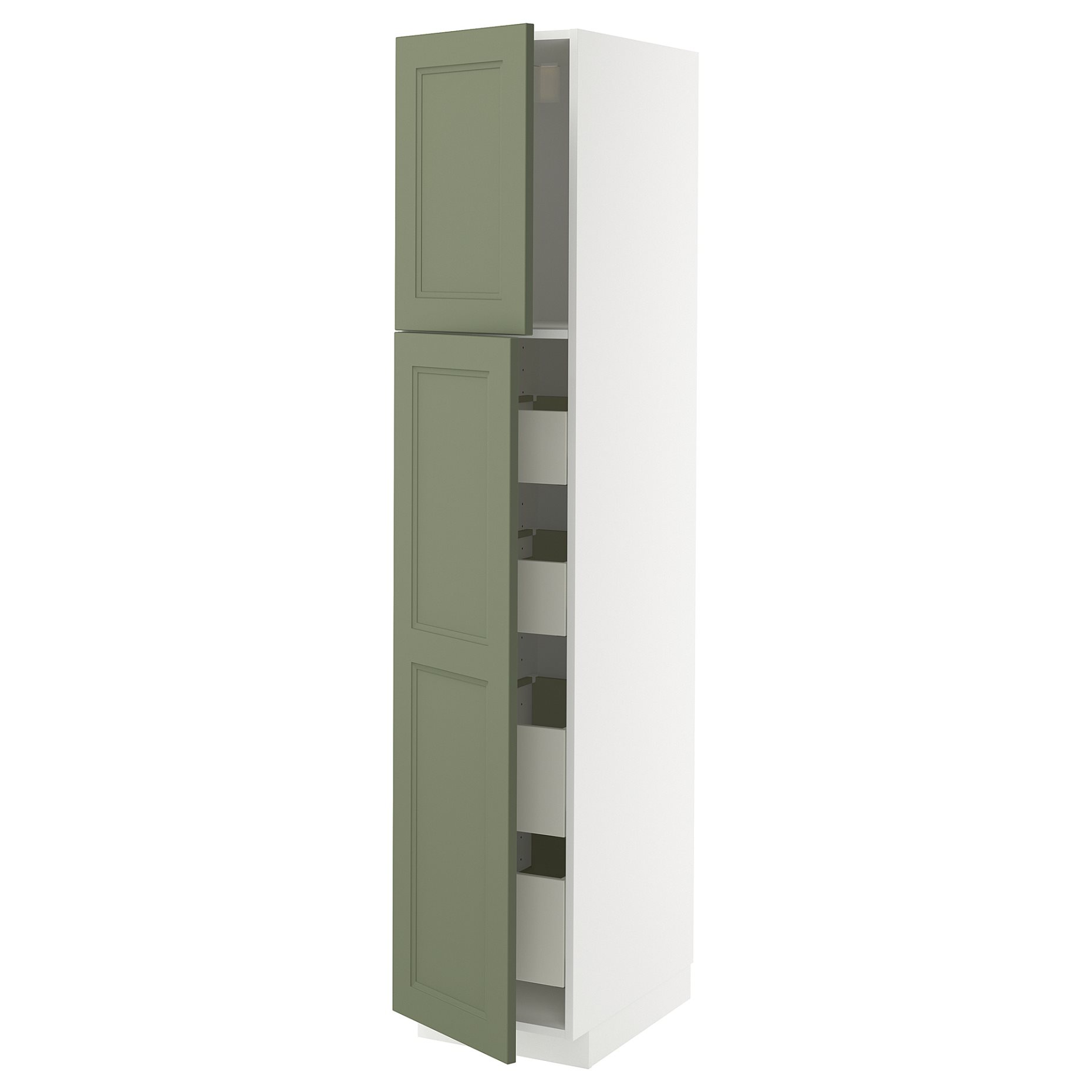 METOD/MAXIMERA, висок шкаф с 2 врати/4 чекмеджета, 495.180.63