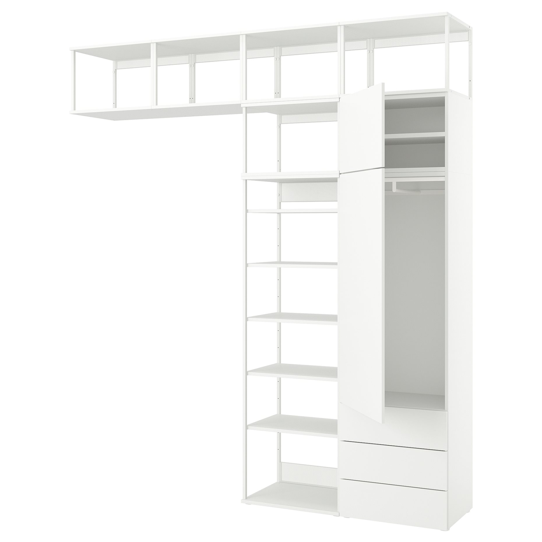 PLATSA, гардероб двукрилен + 3 чекмеджета, 495.306.25