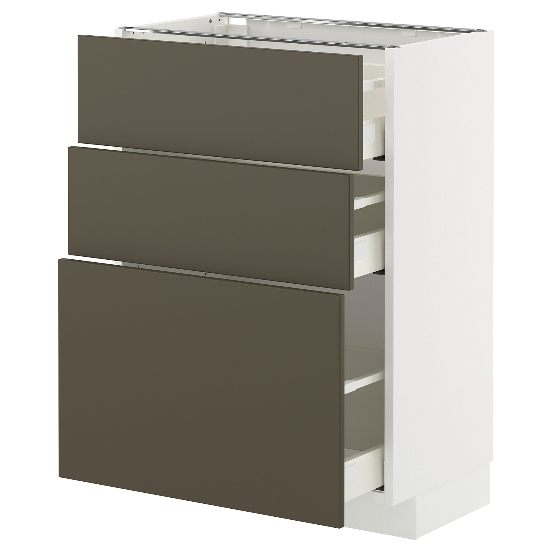 METOD/MAXIMERA, долен шкаф с 3 чекмеджета, 495.588.60