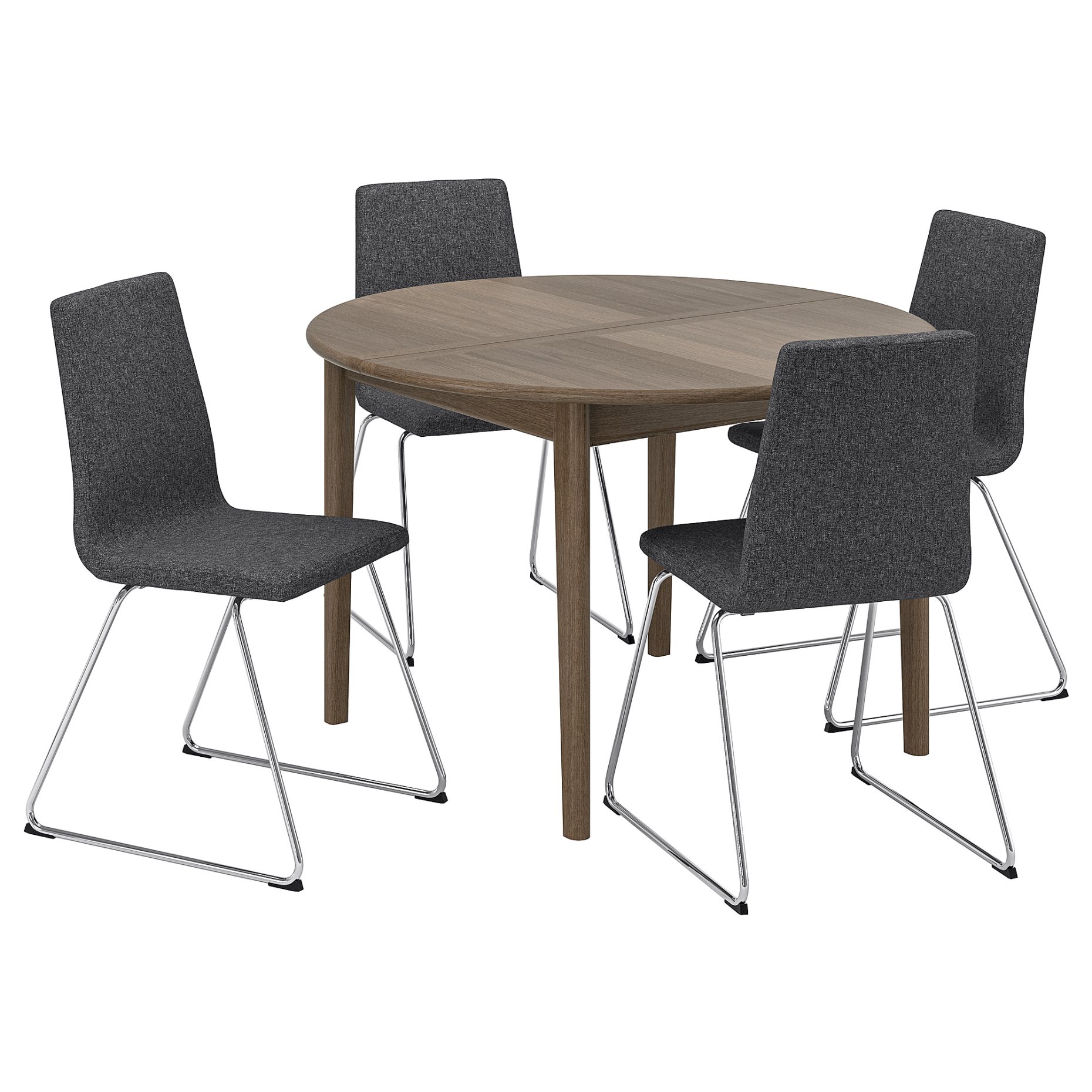 SKANSNÄS/LILLÅNÄS, маса и 4 стола, 115/170 см, 495.616.45