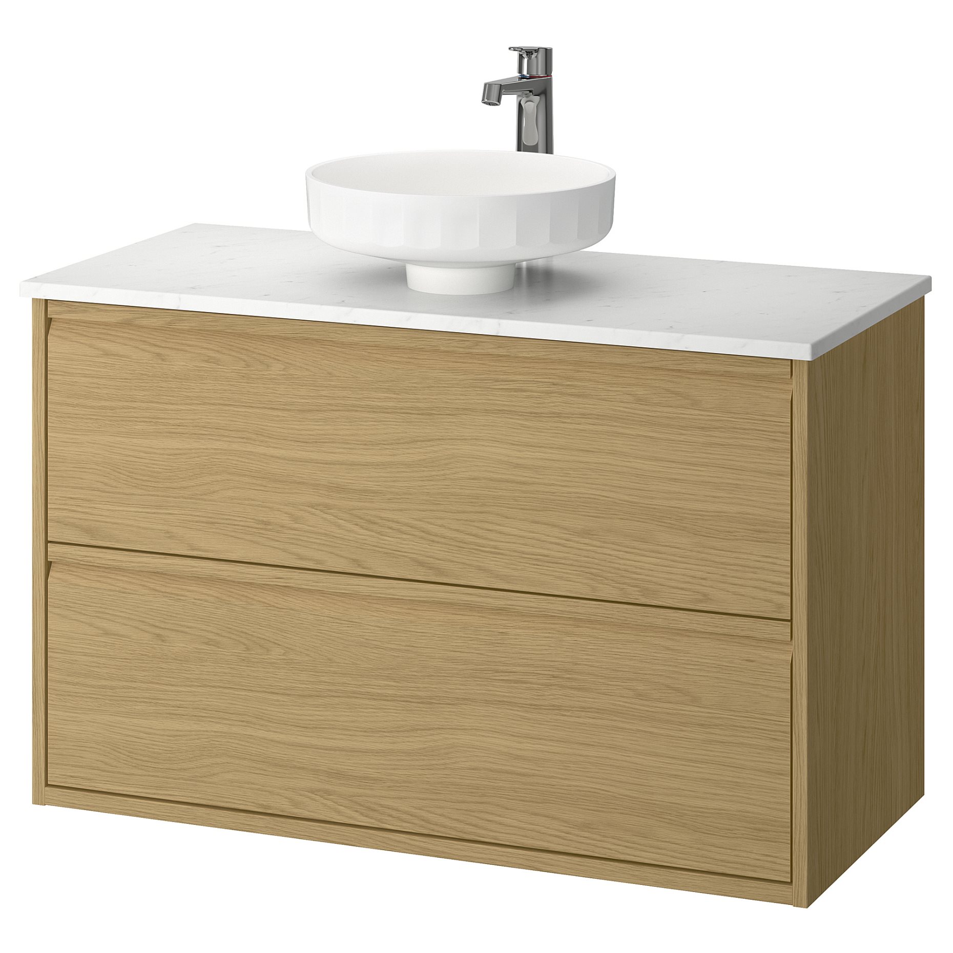 ÄNGSJÖN/LERSJÖN, шкаф за мивка+чекмеджета/мивка/смесител, 495.712.96