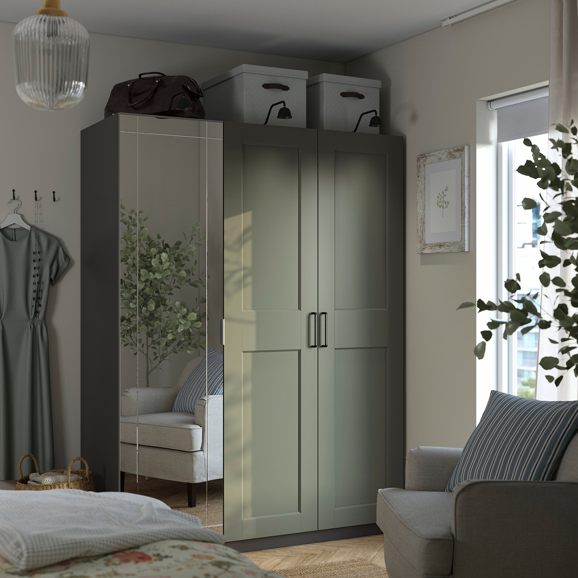 PAX/KAMMARTORP/GRIMO, гардероб - комбинация, 495.792.59