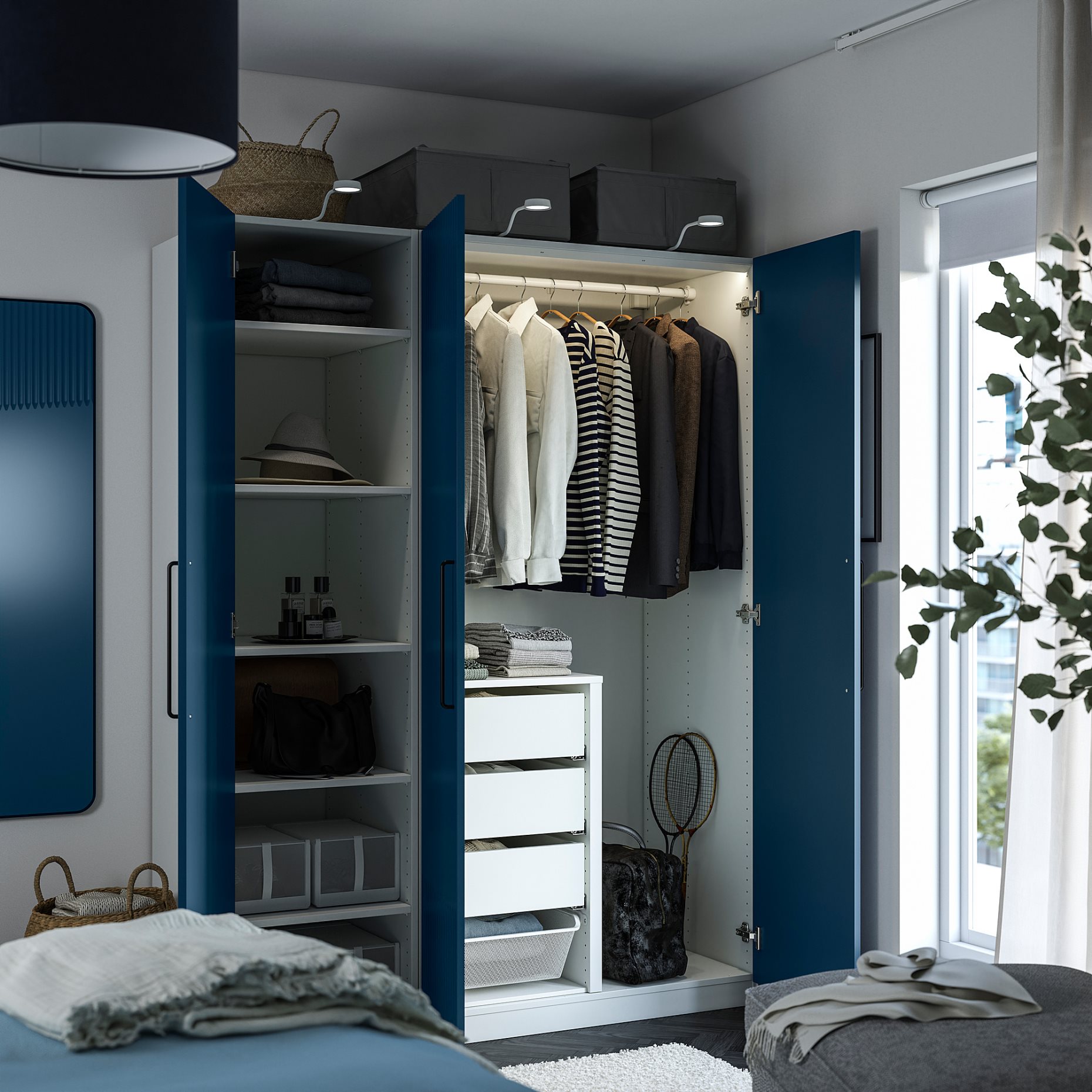 PAX/FYRUDDEN, гардероб - комбинация, 495.816.29