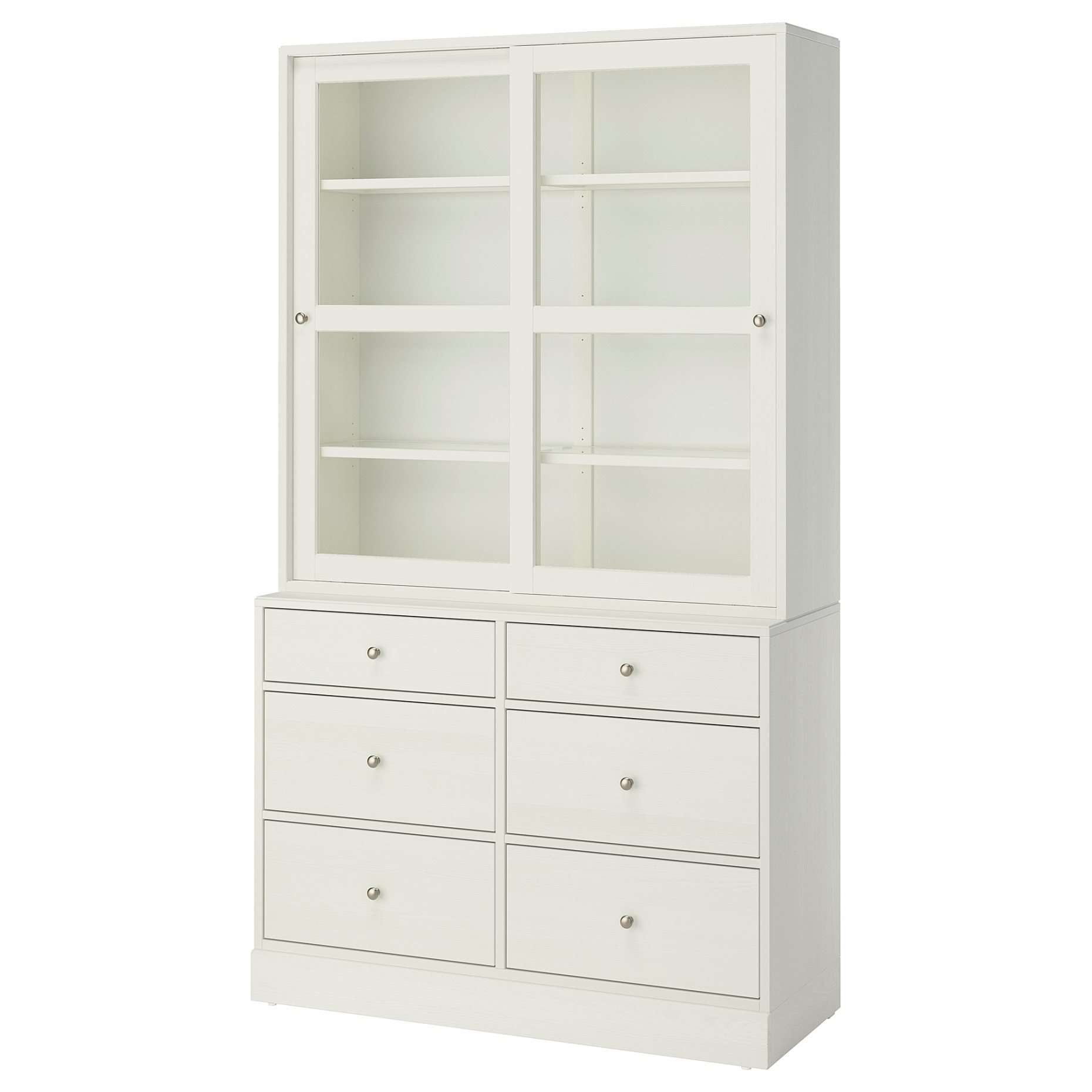 HAVSTA, комб. артикул за съхранение със стъкл. врати, 495.974.61