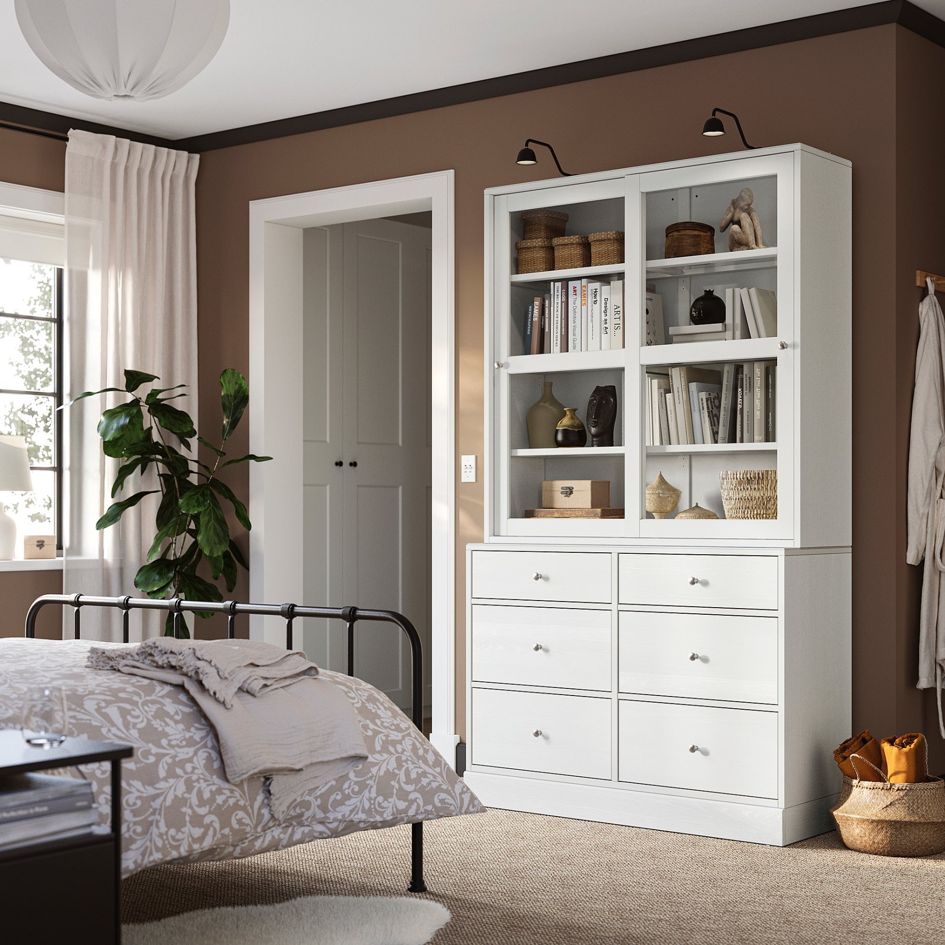 HAVSTA, комб. артикул за съхранение със стъкл. врати, 495.974.61