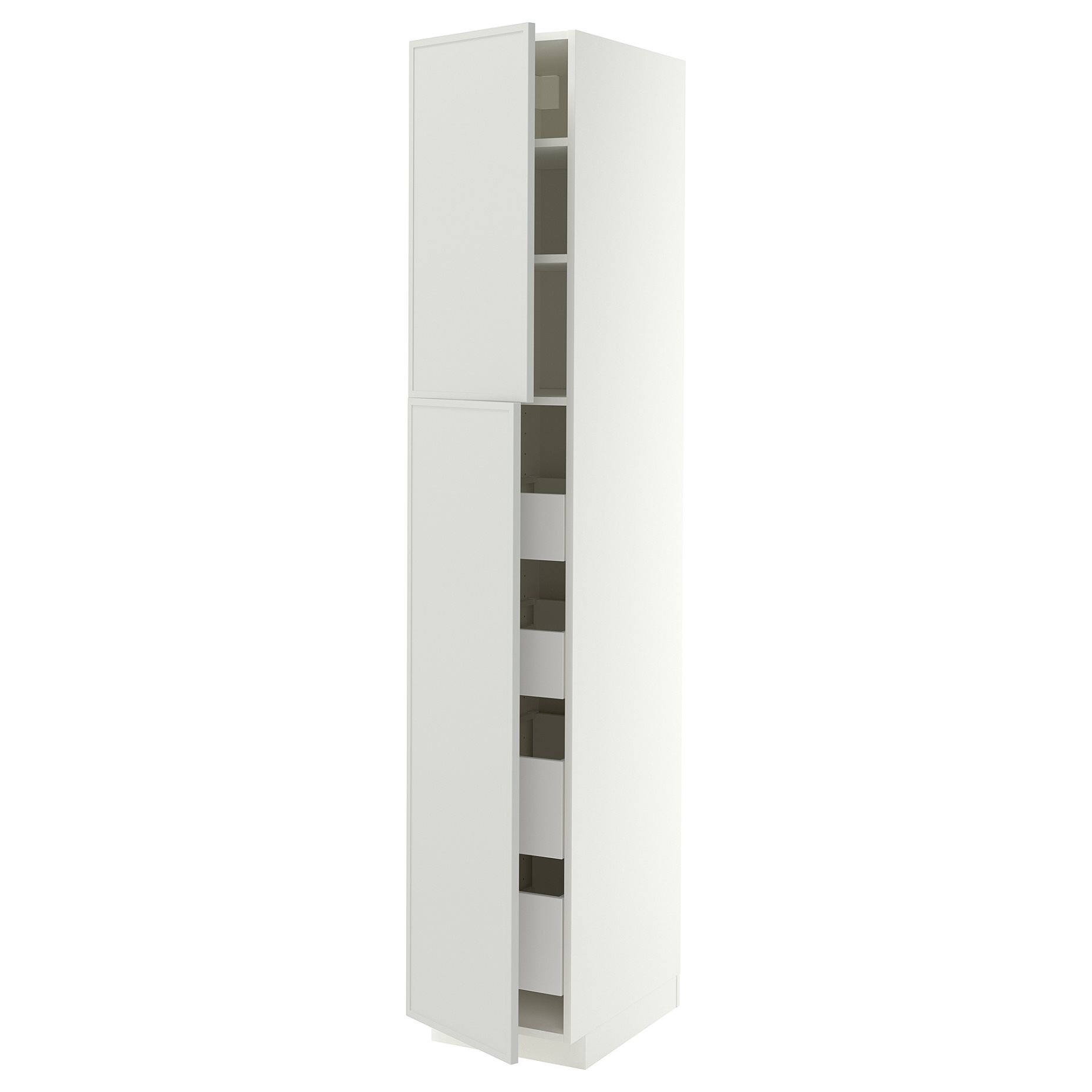 METOD/MAXIMERA, висок шкаф с 2 врати/4 чекмеджета, 40x60x220 см, 496.061.54