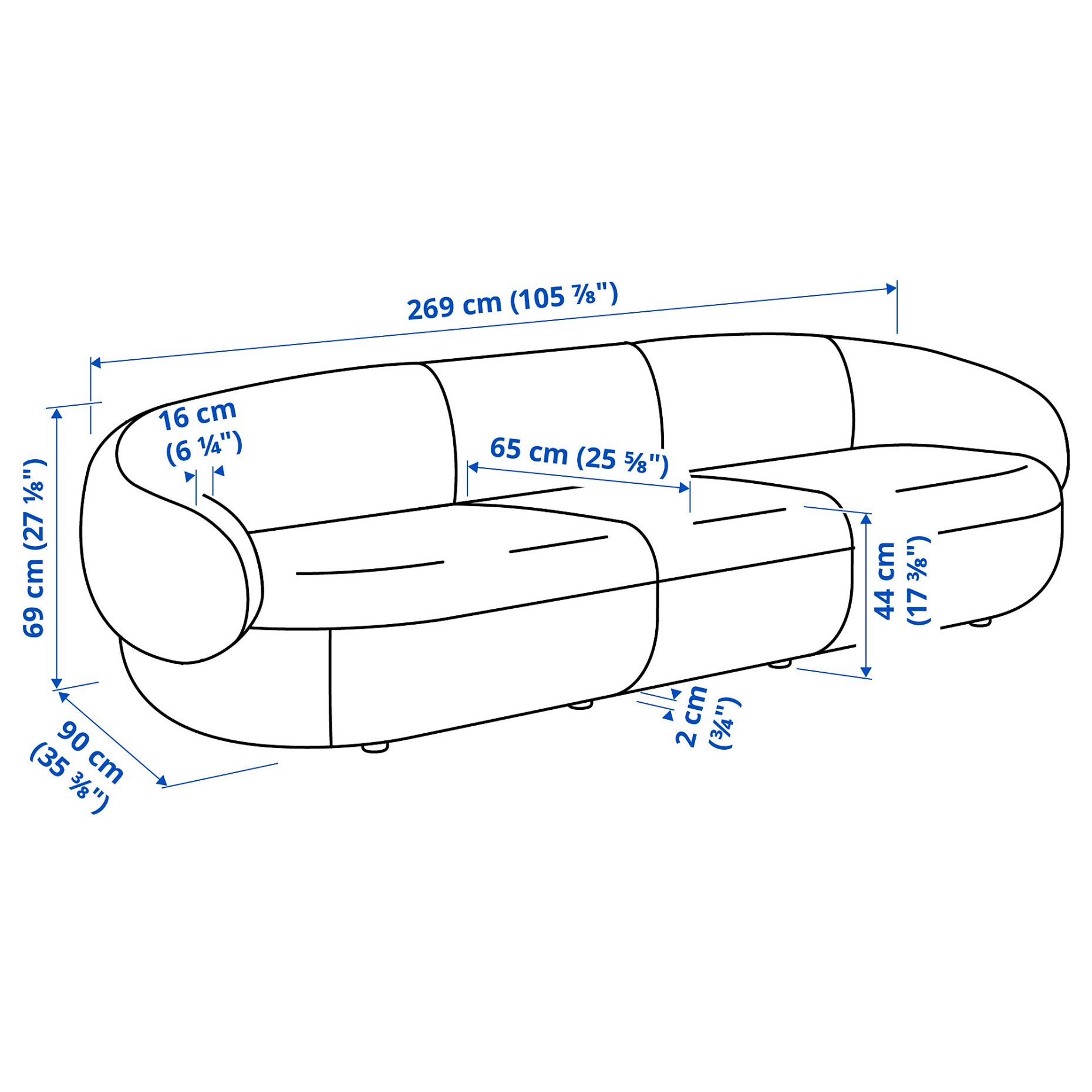 LILLESÄTER, 4-местен диван, 496.142.91