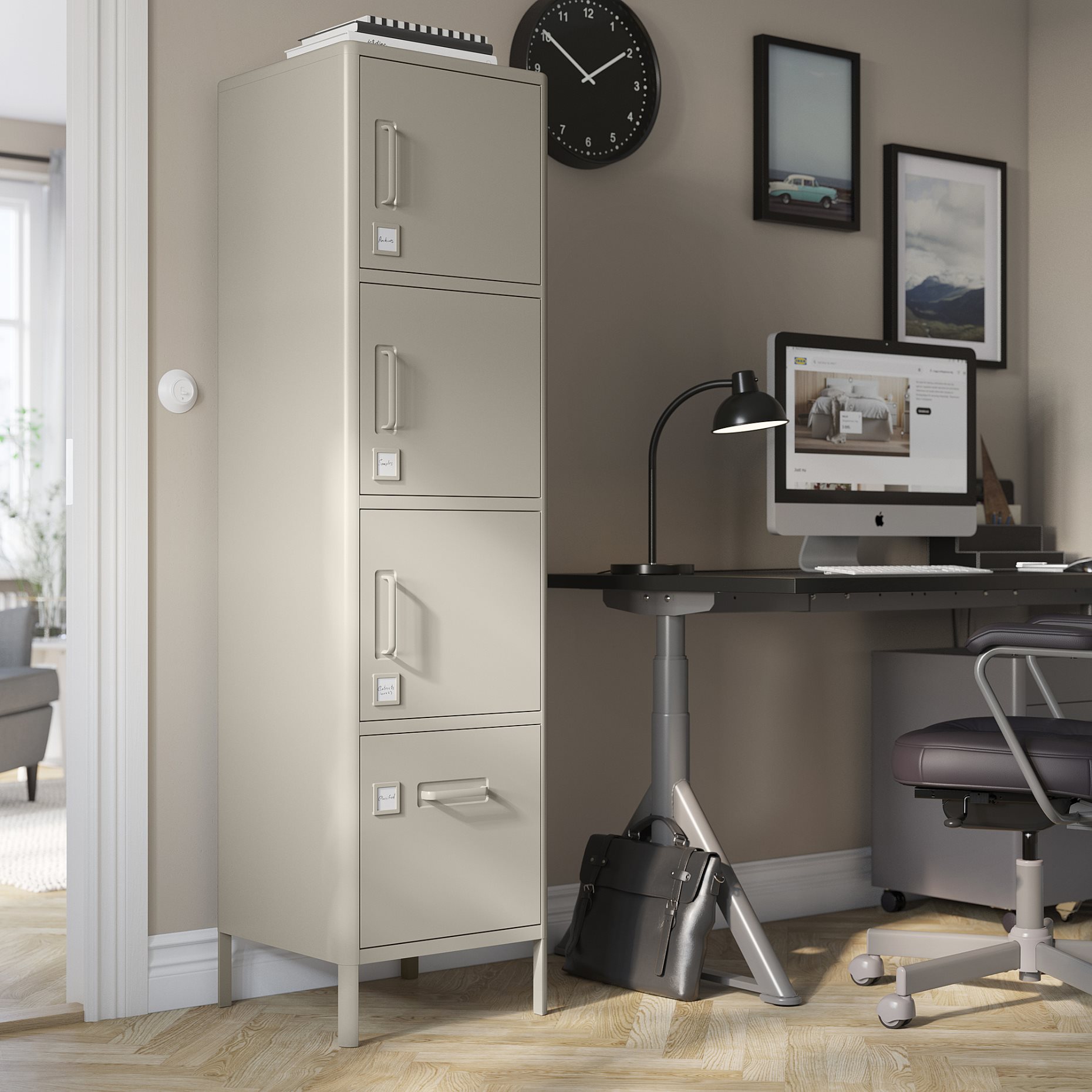 IDÅSEN, висок шкаф с чекмедже и врати, 503.207.25