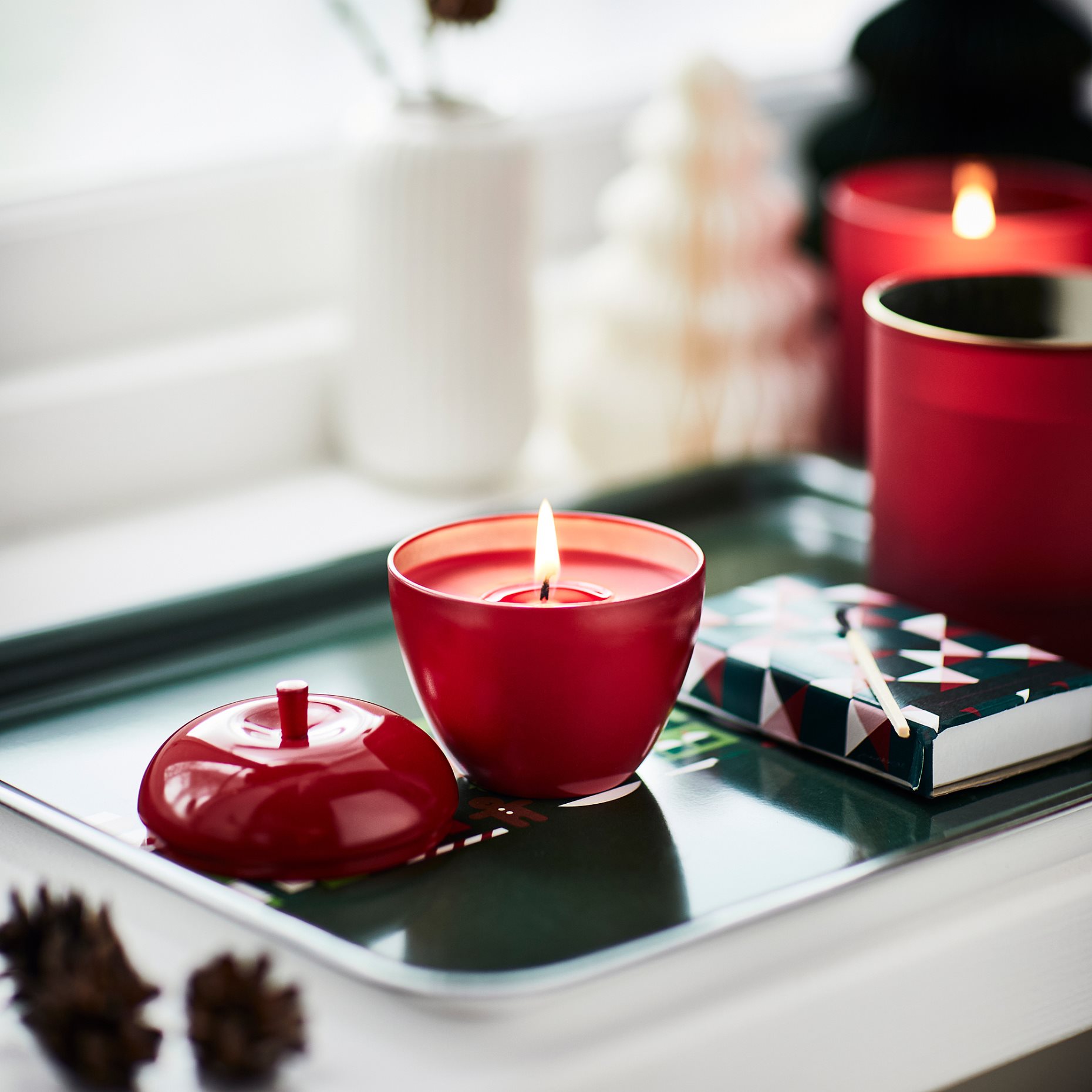 VINTERFINT, ароматна свещ в метална поставка, 505.999.11