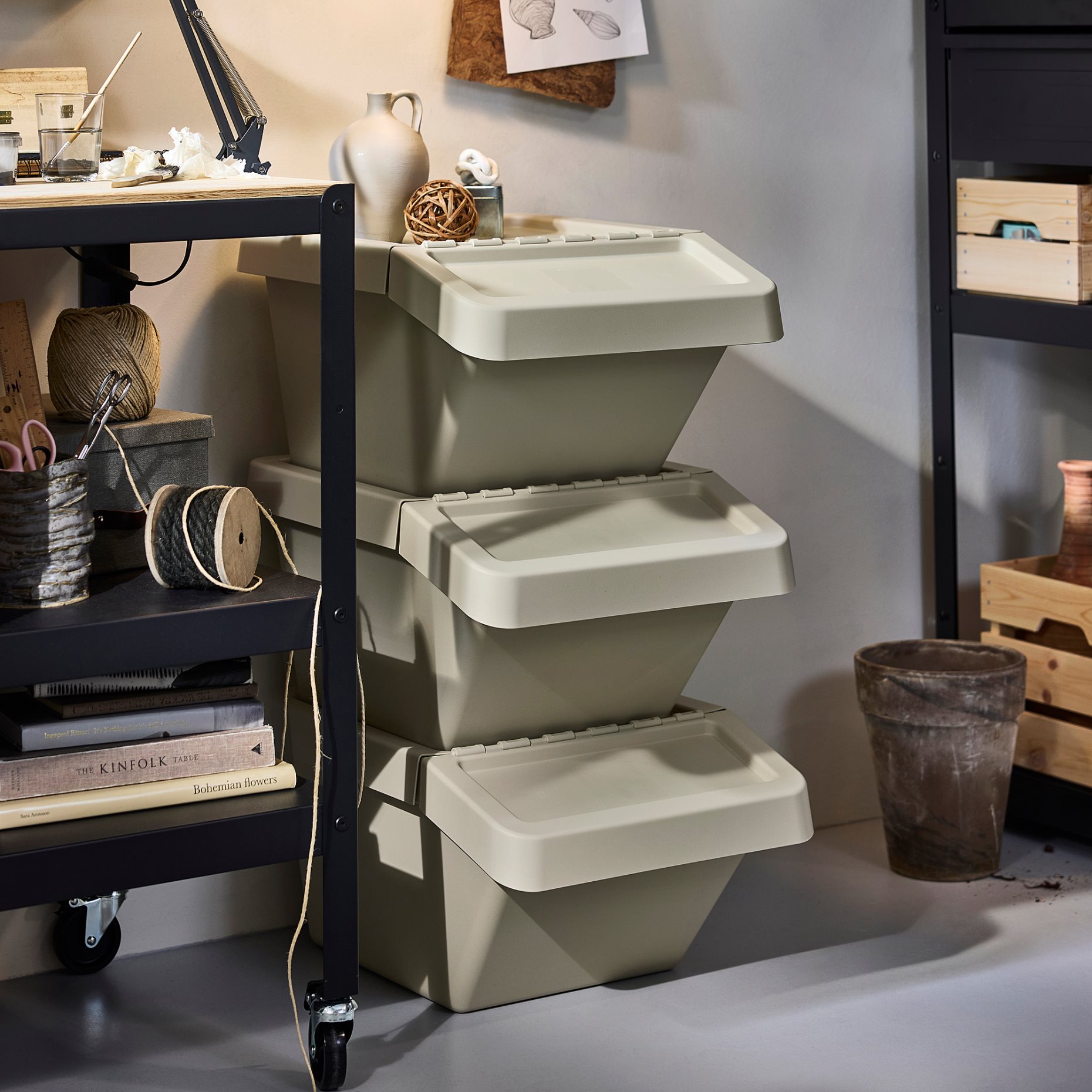 SORTERA, кош за сортиране с капак, 37 л, 506.020.94