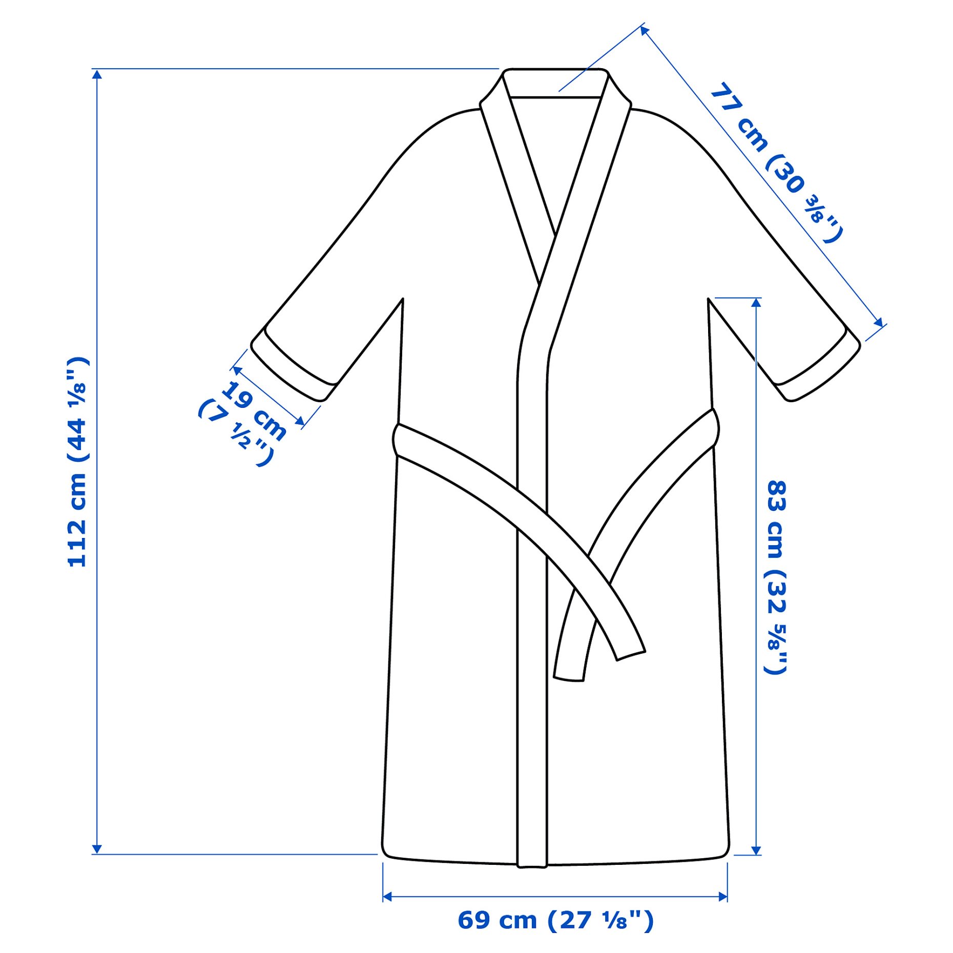 SKOGSSALLAT, халат за баня, L/XL, 506.113.95
