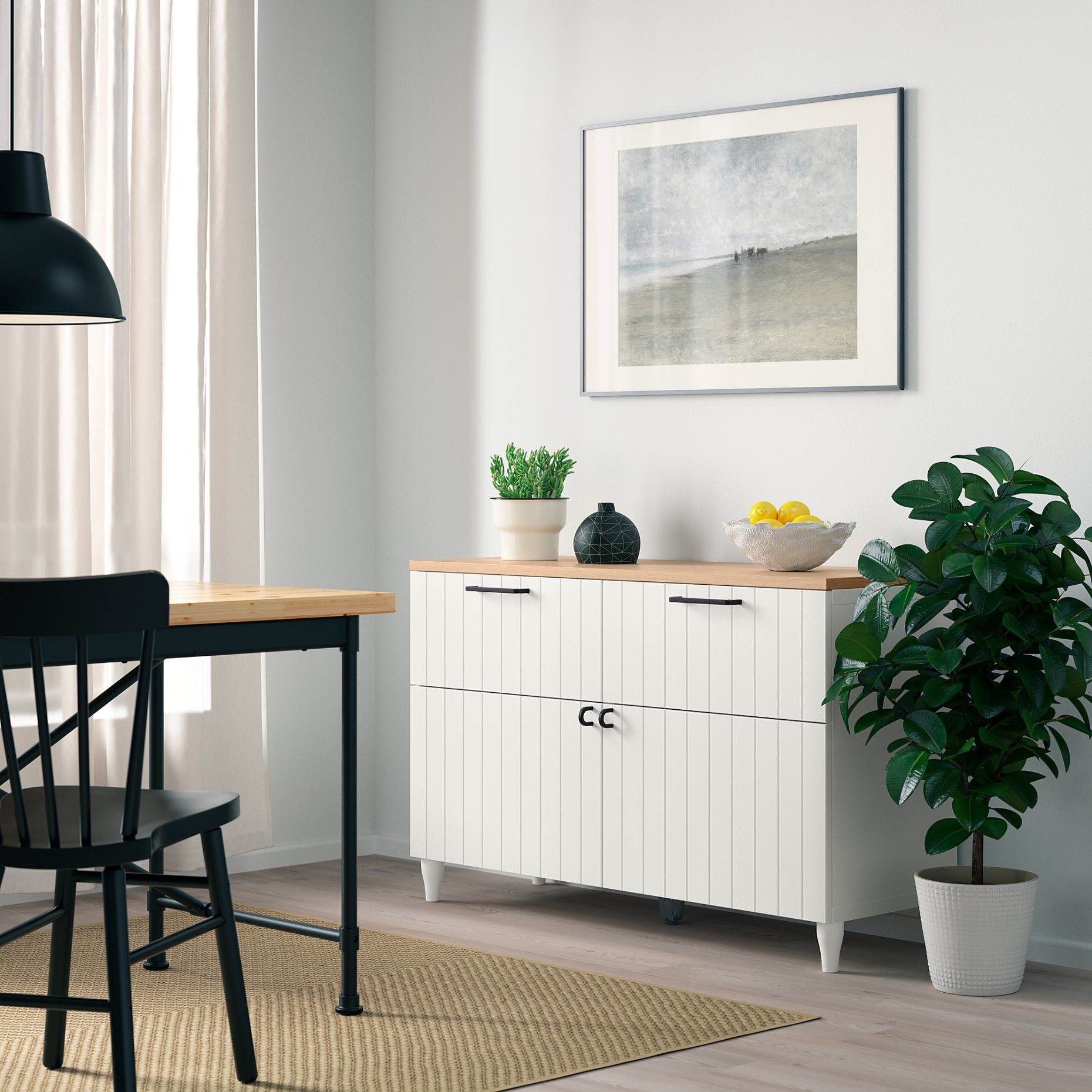 BESTÅ, комбинация за съхранение с врати/чекмеджета, 593.876.84